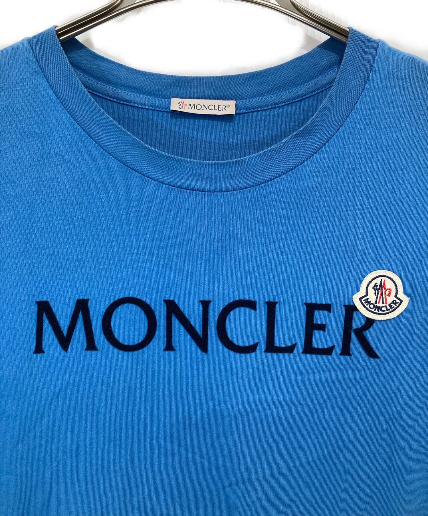 中古・古着通販】MONCLER (モンクレール) ロゴ クルーネック Tシャツ