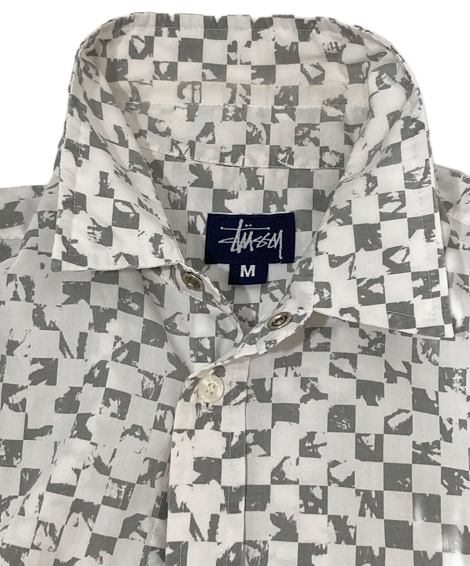 OLD STUSSY ヘビネル 黒×白 ブロックチェック 中古・古着通販】stussy (ステューシー) ブロックチェックシャツ