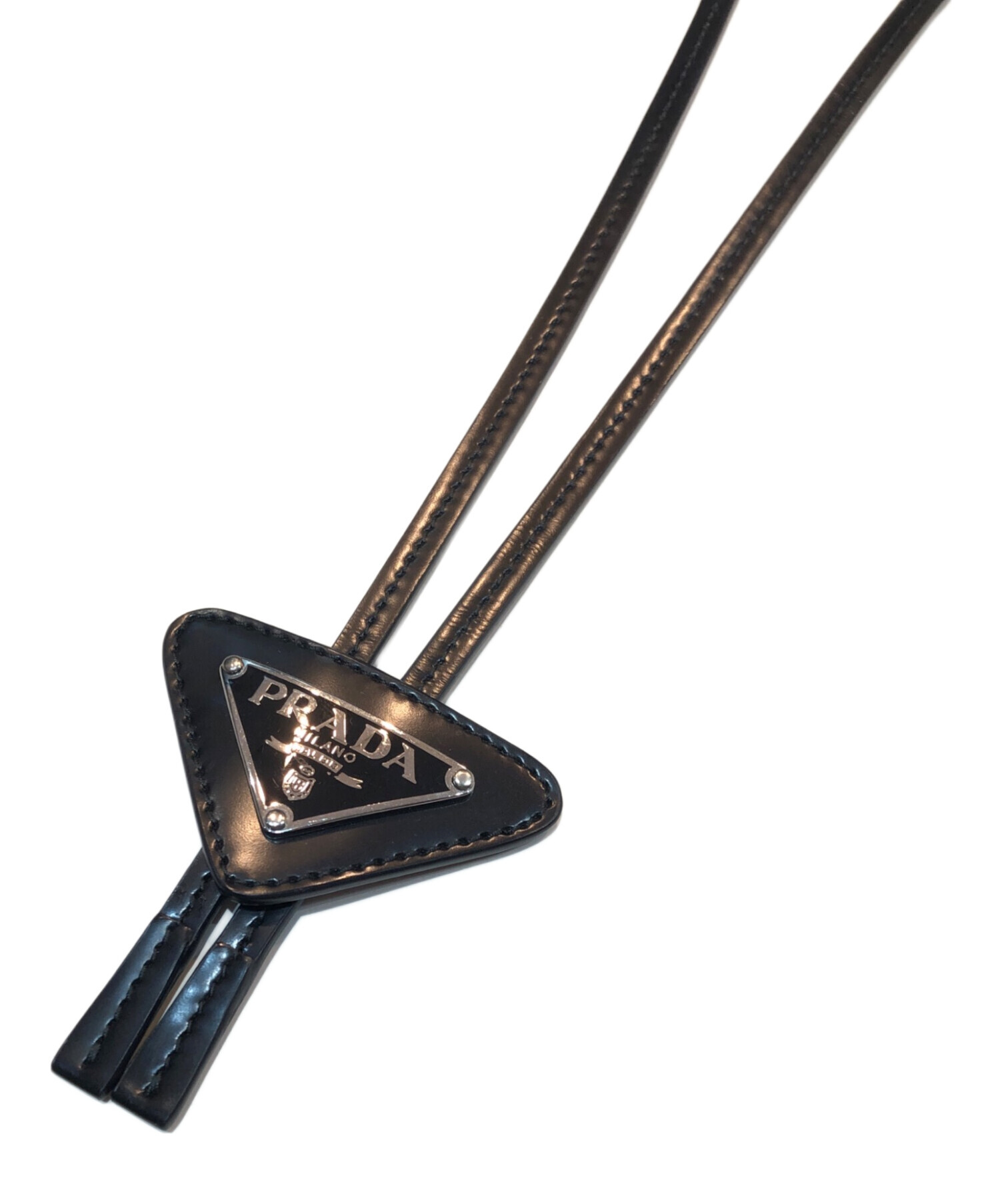 中古・古着通販】PRADA (プラダ) Triangle Logo Plate Loop Tie
