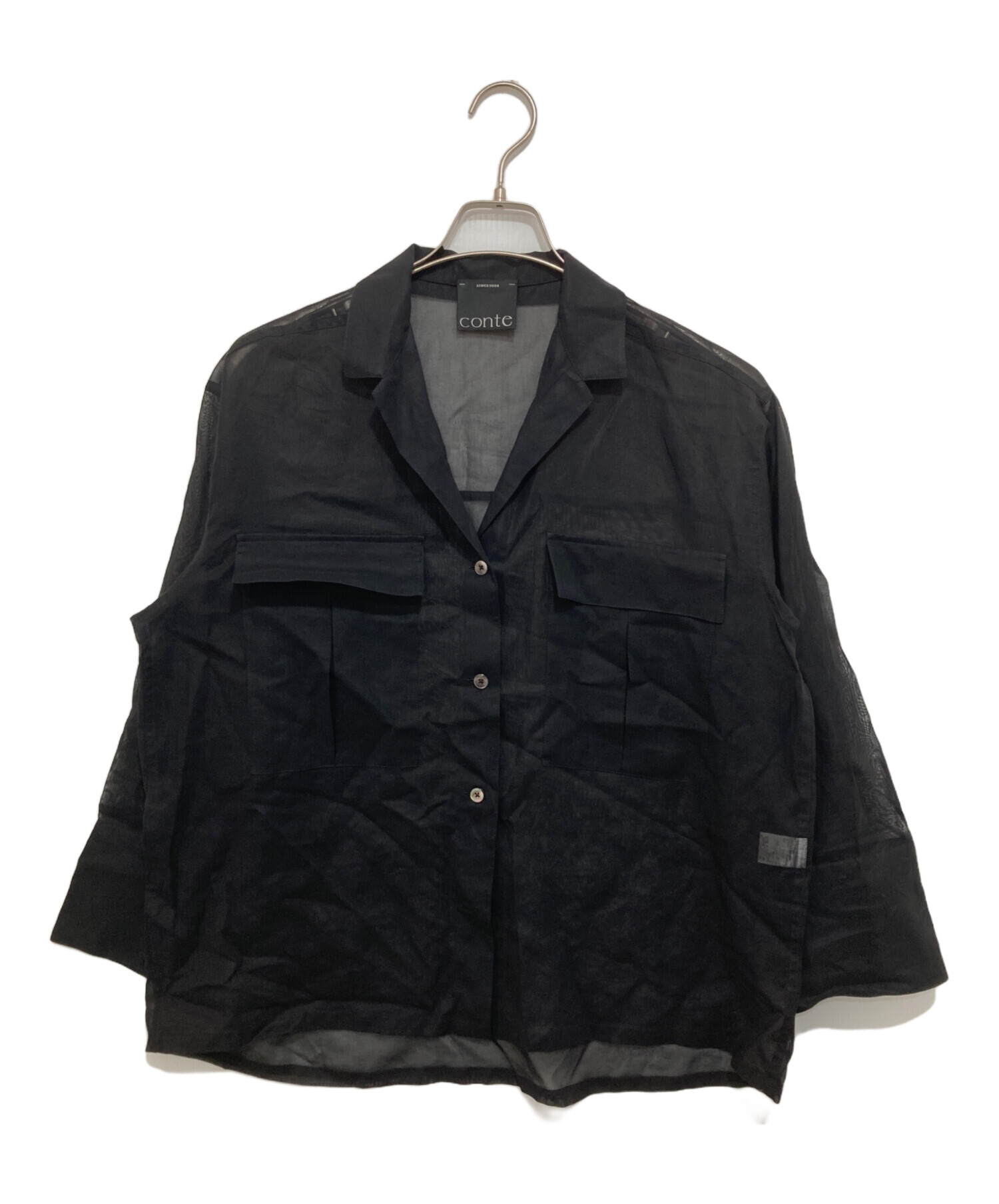 中古・古着通販】Conte (コンテ) コットン シアー サファリシャツ 8511 