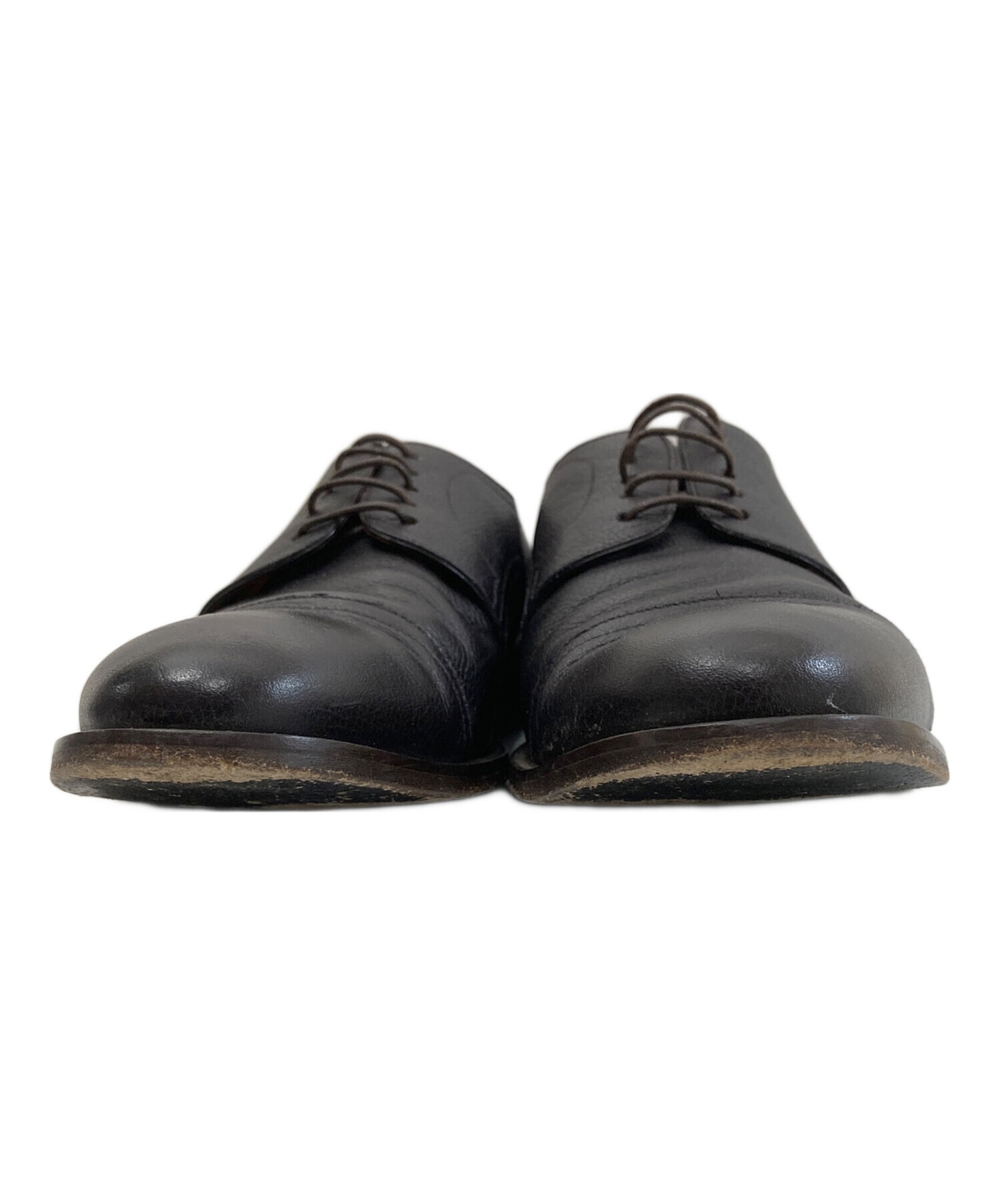 90s〜 BALLY パンチド スクエアトゥ ストレートチップ レザーシューズ 中古・古着通販】BALLY (バリー) レザーダービーシューズ ブラック