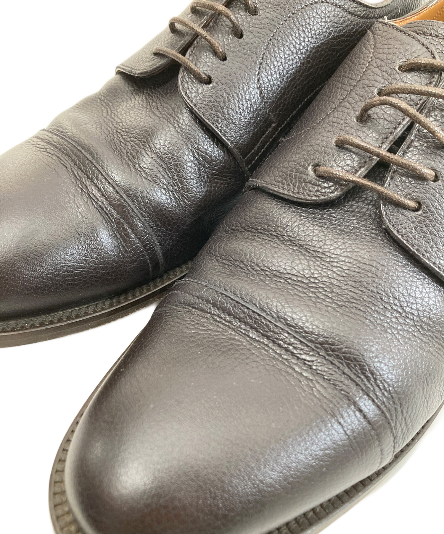 90s〜 BALLY パンチド スクエアトゥ ストレートチップ レザーシューズ 中古・古着通販】BALLY (バリー) レザーダービーシューズ ブラック