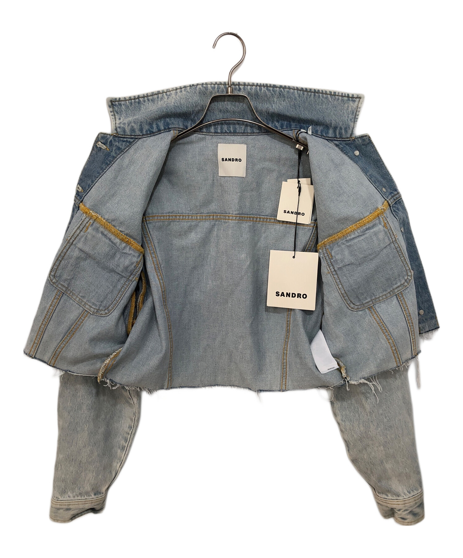 Sandro - ❇️SANDROサンドロ正規24秋新作ニットデニムジャケット 中古・古着通販】Sandro (サンドロ) クリスタルデニムジャケット