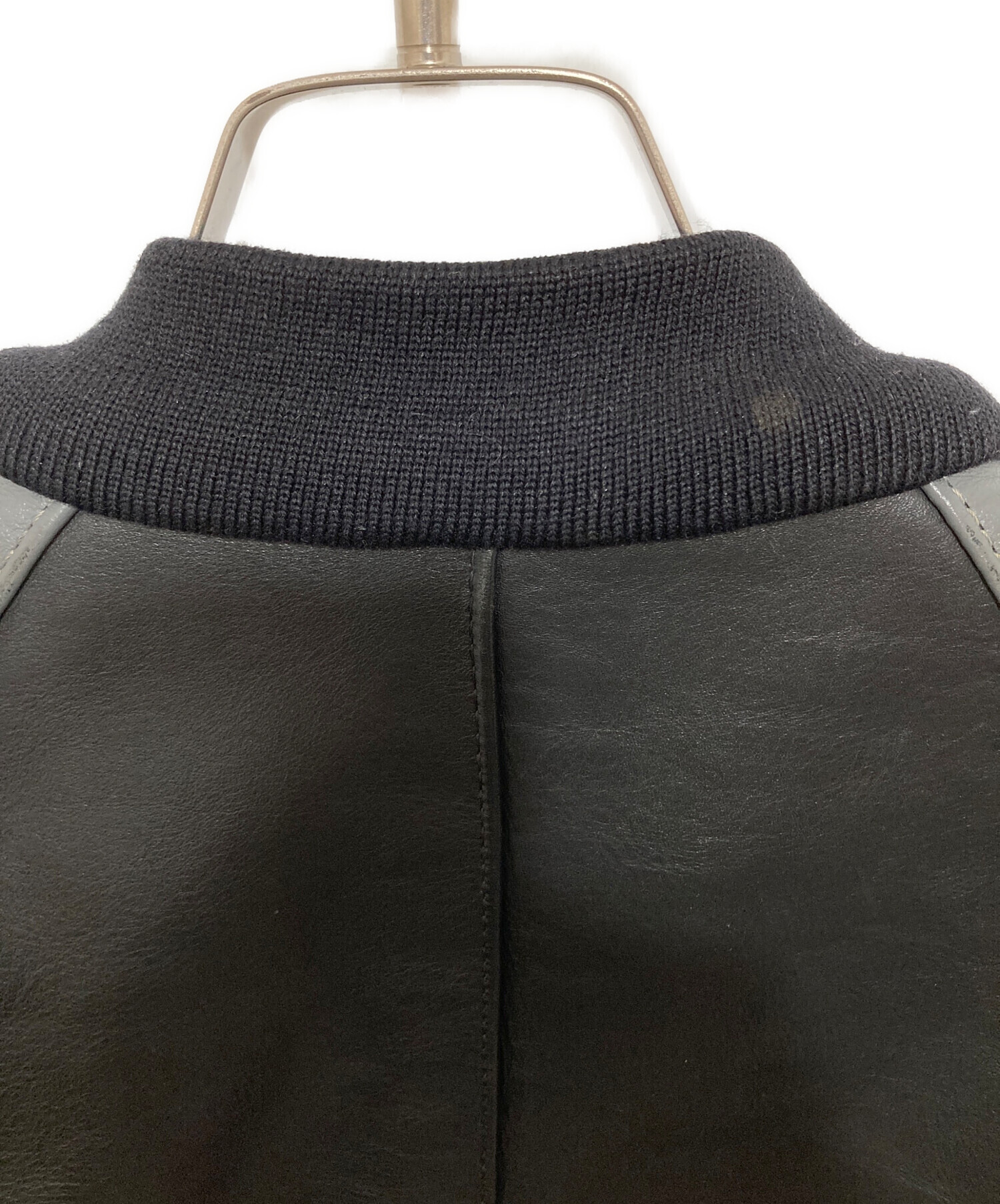 中古・古着通販】VANSON (バンソン) TJVレザージャケット ブラック