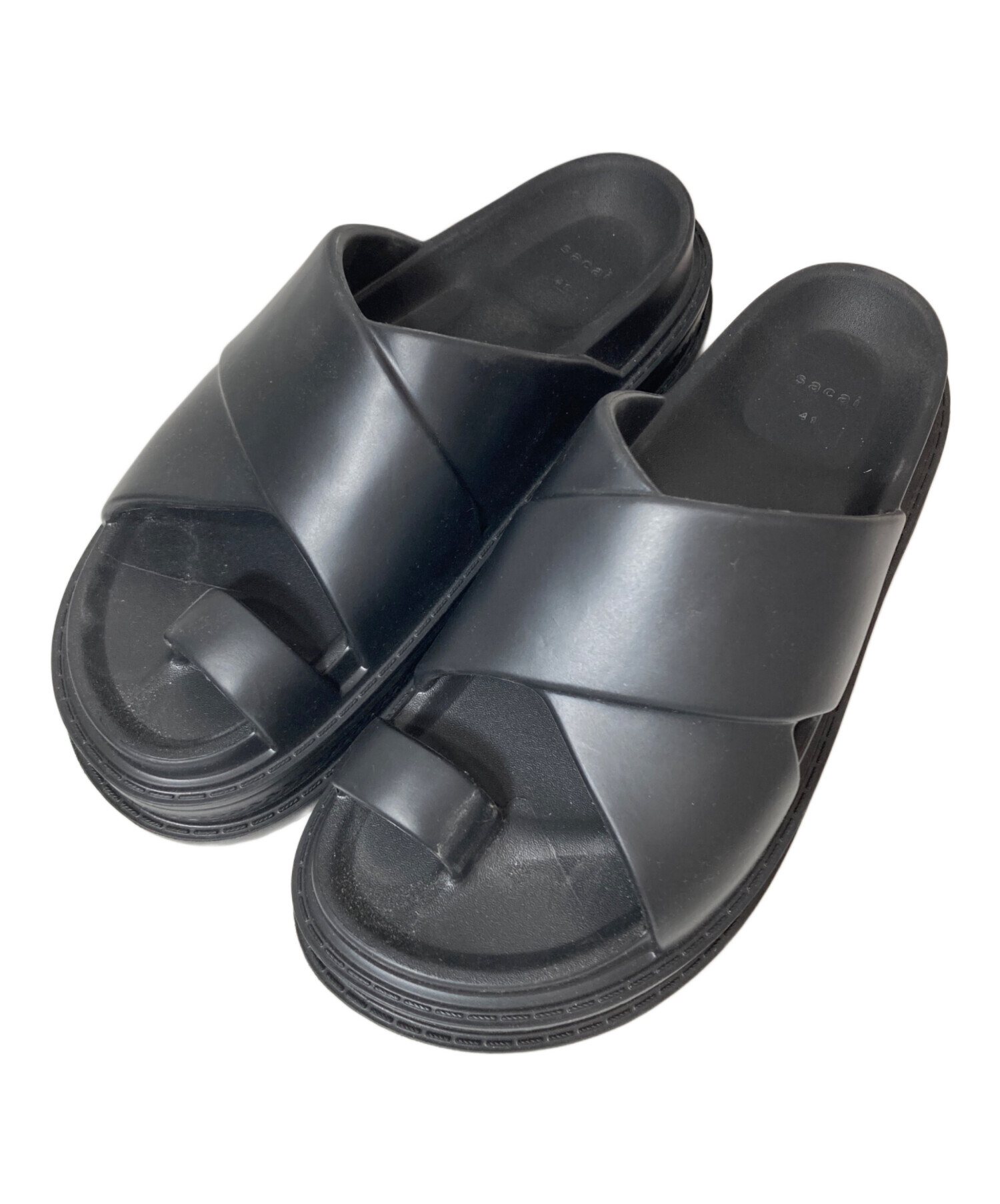 中古・古着通販】sacai (サカイ) FOAM MULTIPLE SOLE SANDALS ブラック