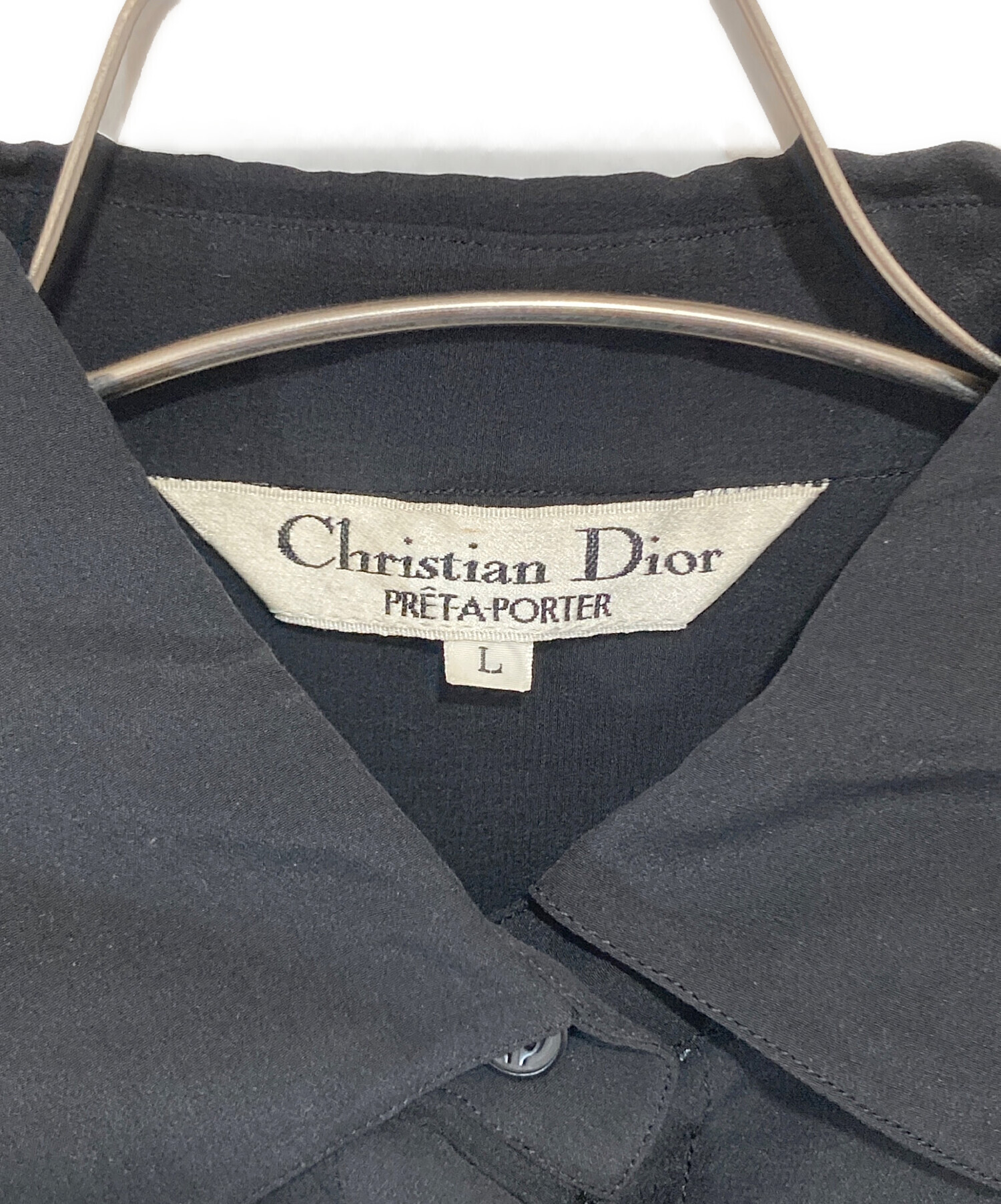 Christian Dior クリスチャンディオール シルク デザインシャツ 中古・古着通販】Christian Dior (クリスチャン ディオール) シルク