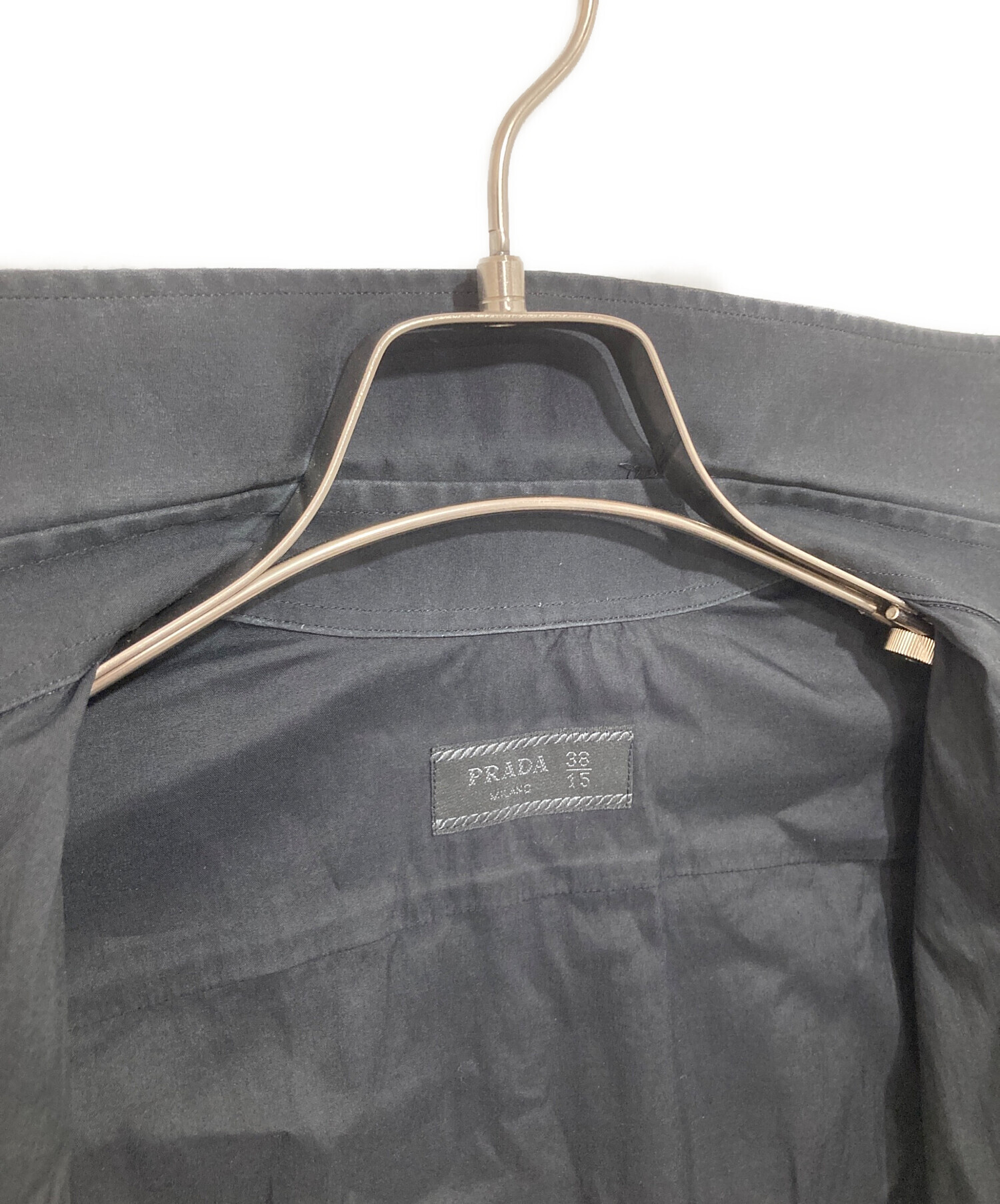 中古・古着通販】PRADA (プラダ) 長袖シャツ UCM679 ブラック サイズ