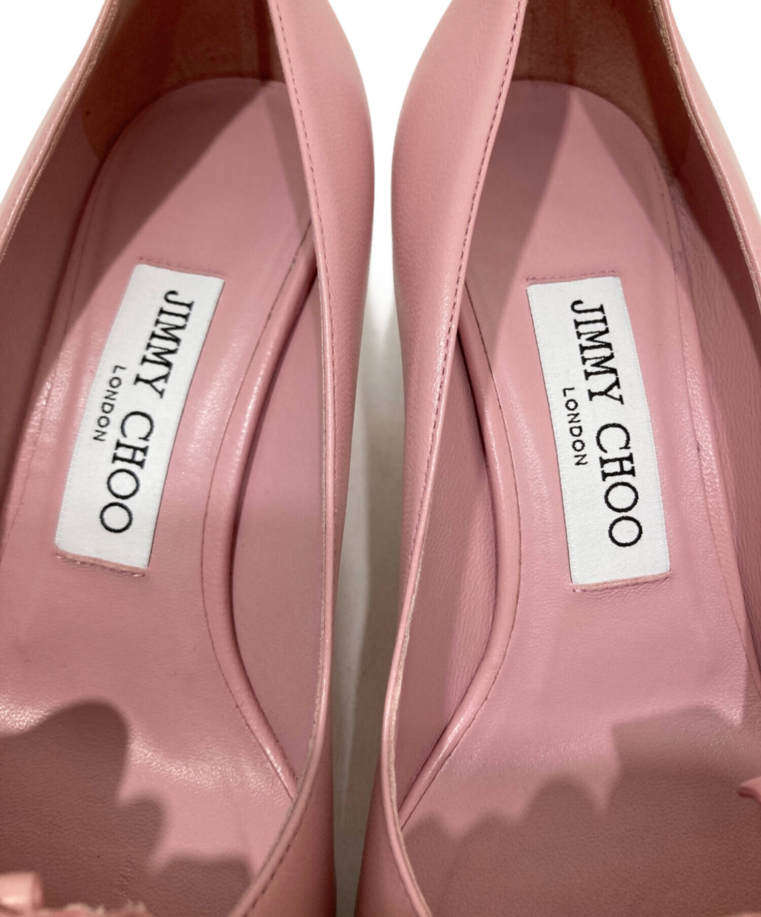 中古・古着通販】JIMMY CHOO (ジミーチュウ) レザーフラワーハイヒール