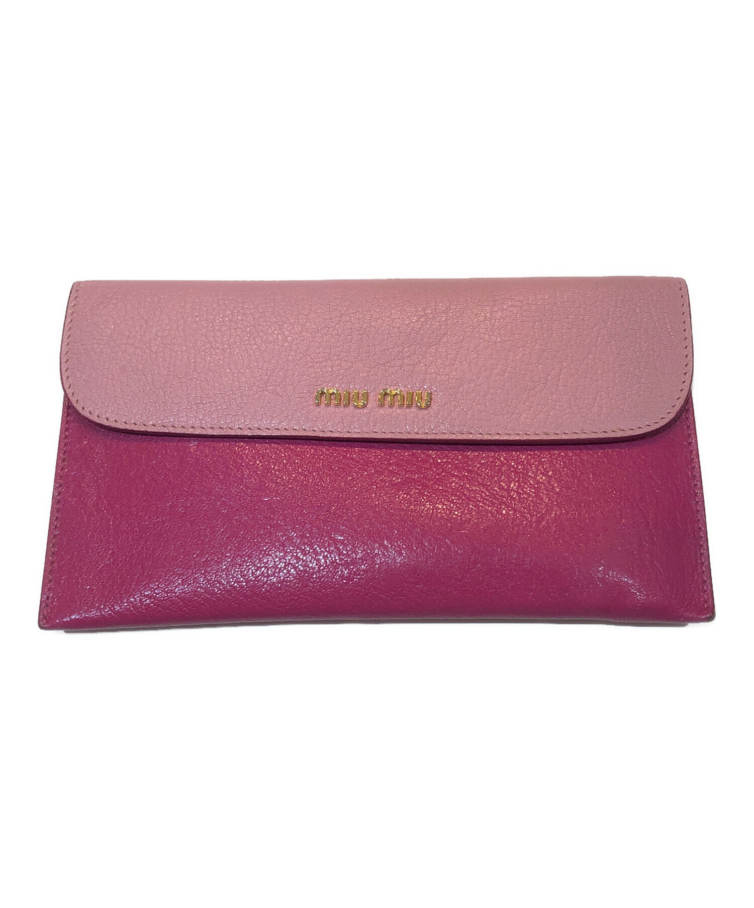 中古・古着通販】MIU MIU (ミュウミュウ) バイカラー小物ケース ピンク