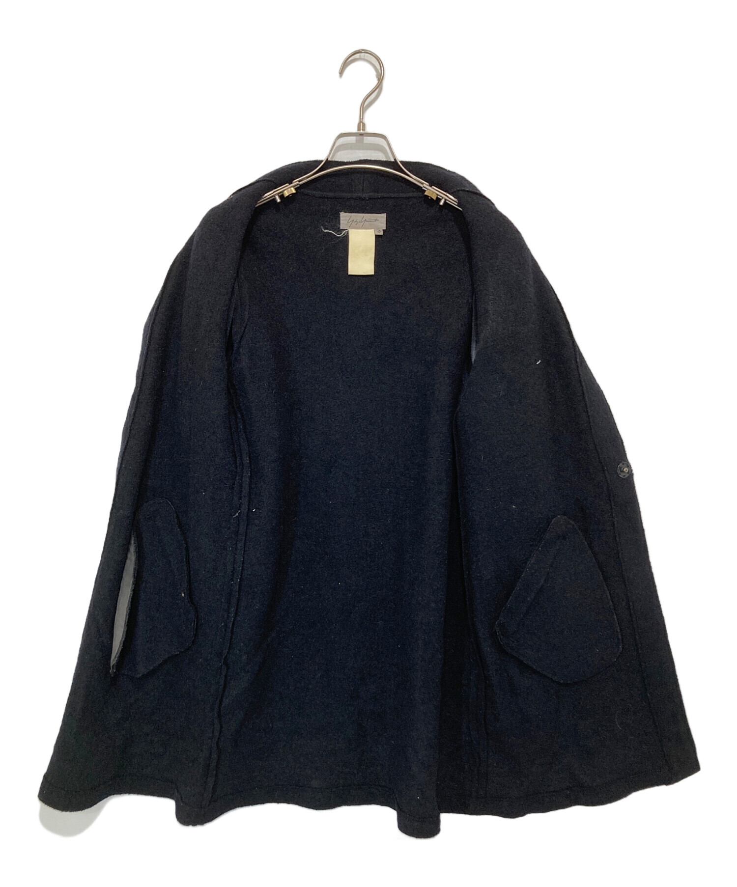 ＊週末限定価格(新品未使用)YohjiYamamotoリバーシブルコート＊貴重 中古・古着通販】YOHJI YAMAMOTO (ヨウジヤマモト) タイトノーカラー