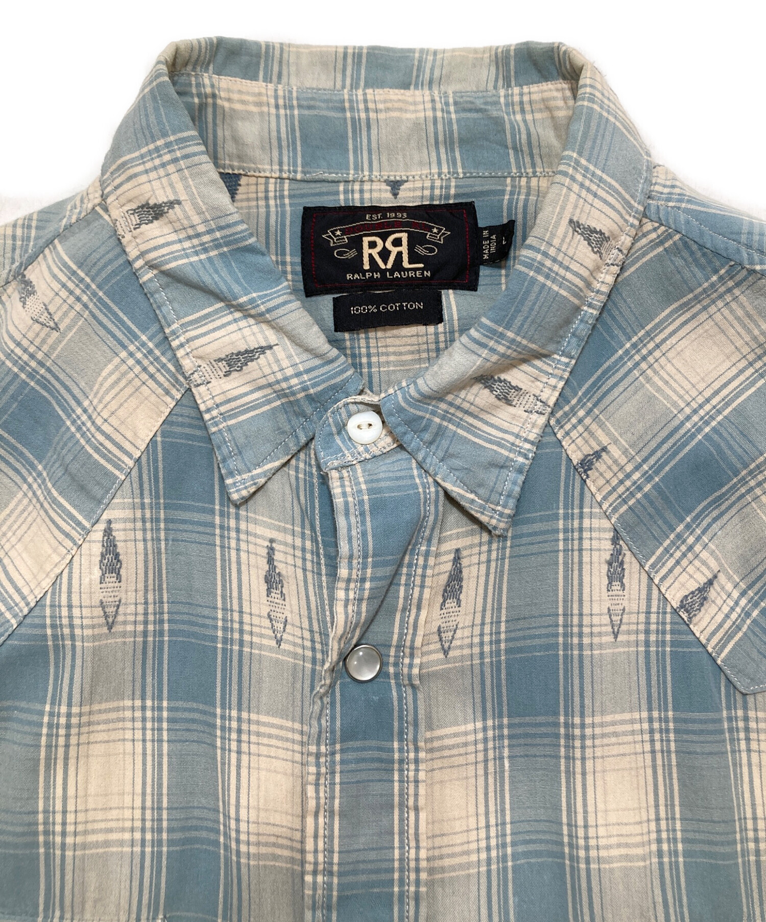 中古・古着通販】RRL (ダブルアールエル) ウエスタンチェックシャツ