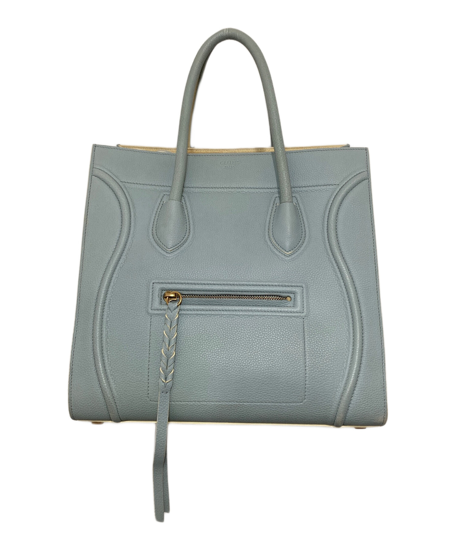 CELINE ラゲージ ファントム グレー ハンドバッグ　中古品 中古・古着通販】CELINE (セリーヌ) スモールスクエアラゲージ