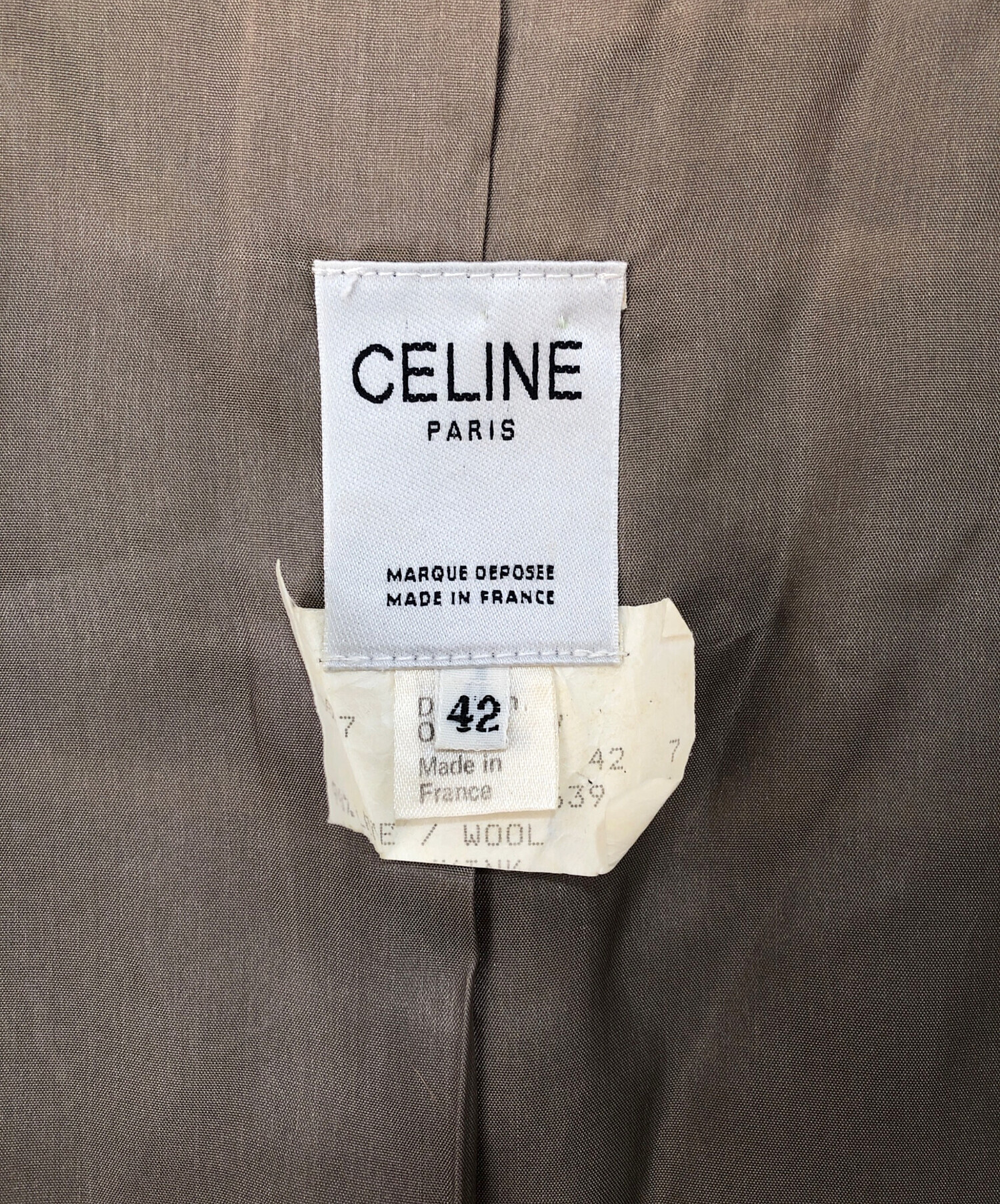 中古・古着通販】CELINE (セリーヌ) ジェーシーシー期 ノーカラー 