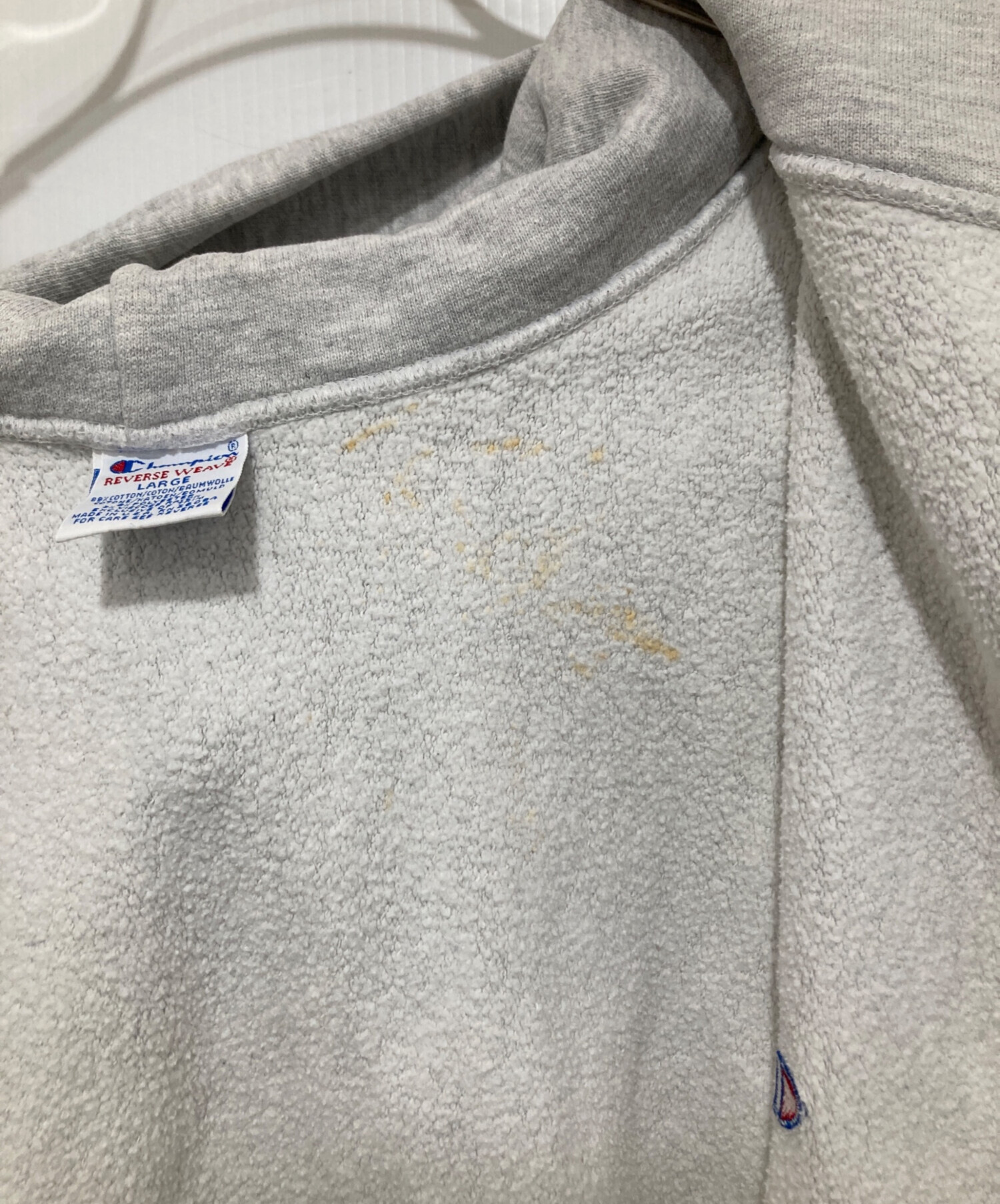 チャンピオン　リバースウィーブ　USA スウェット　刺繍タグ　グレー 中古・古着通販】Champion (チャンピオン) USA製 90'S 刺繍タグ