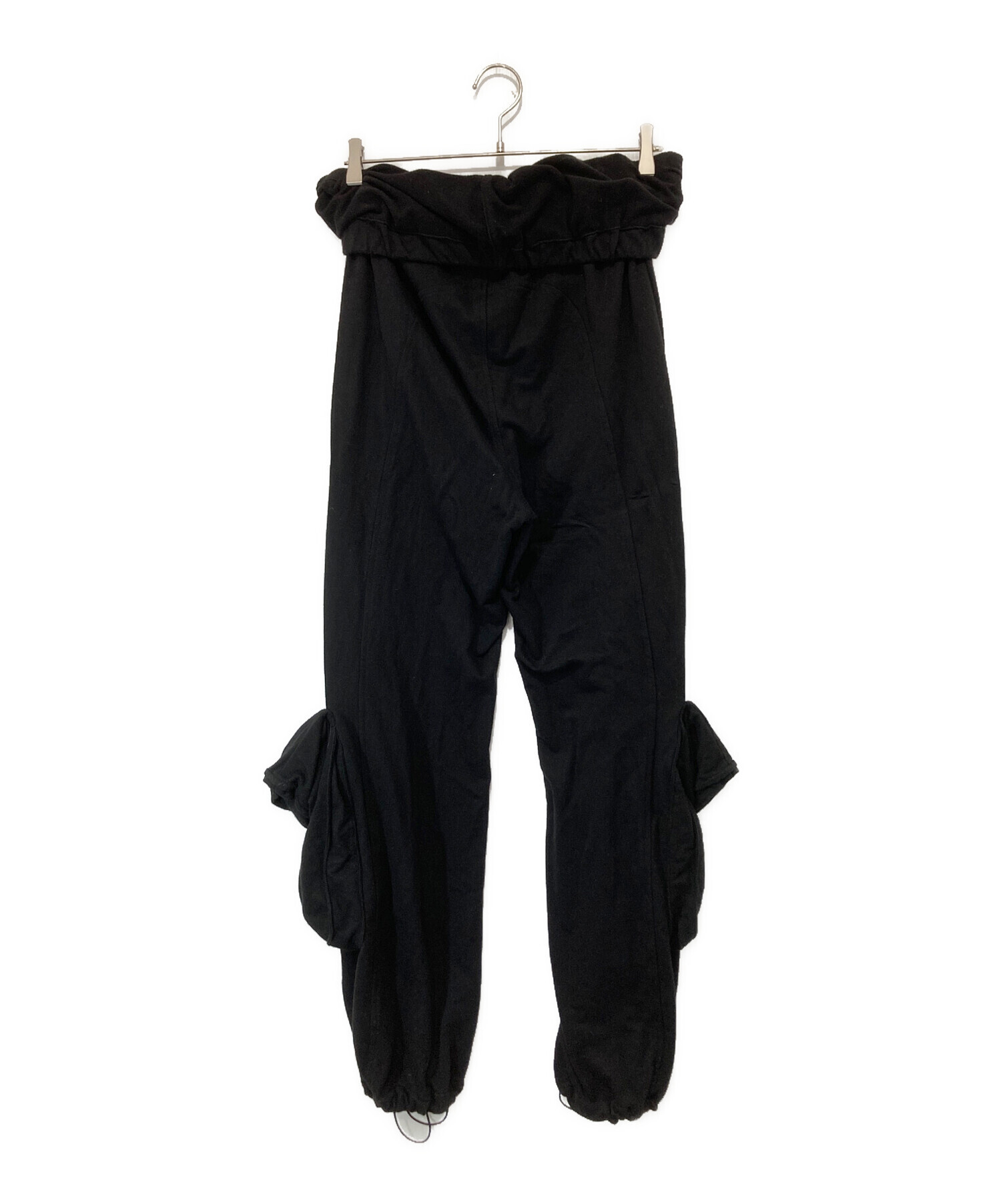 OPEN YY ロールウエスト スウェット カーゴパンツ　ブラック 中古・古着通販】OPEN YY (オープンワイワイ) ROLLED WAIST Sweat