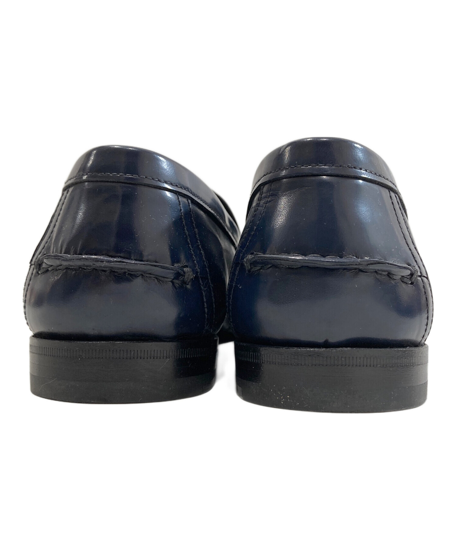 中古・古着通販】PRADA (プラダ) ロゴエンボスローファー ネイビー