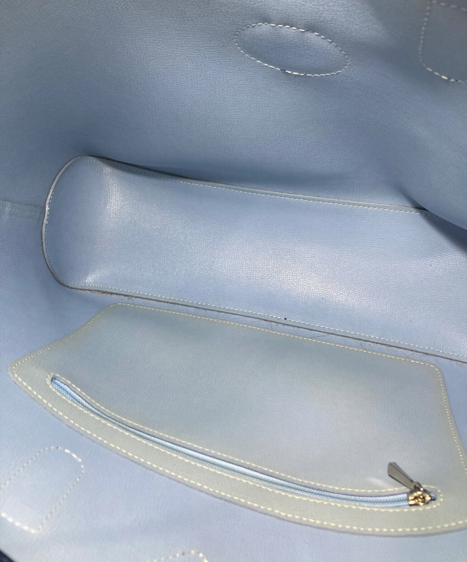 LONGCHAMP (ロンシャン) ショルダーバッグ ブルー　未使用に近い 中古・古着通販】LONGCHAMP (ロンシャン) トップハンドルバッグ