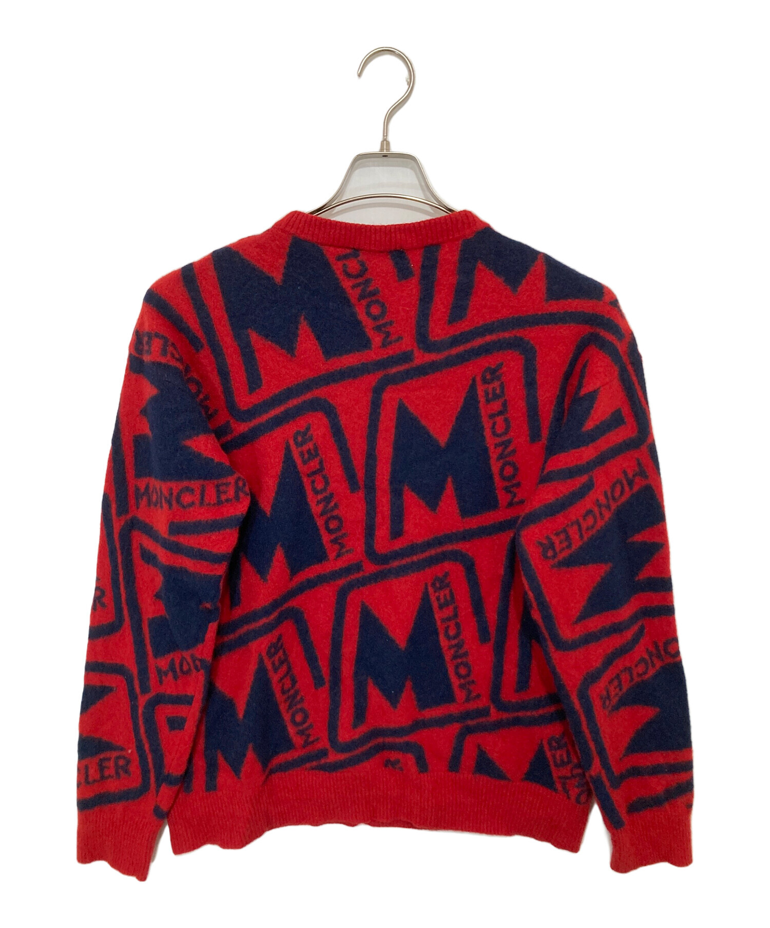 モンクレール　MAGLIONE 長袖ニット　ノルディック柄　レッド　L 中古・古着通販】MONCLER (モンクレール) GIROCOLLO TRICOT ニット