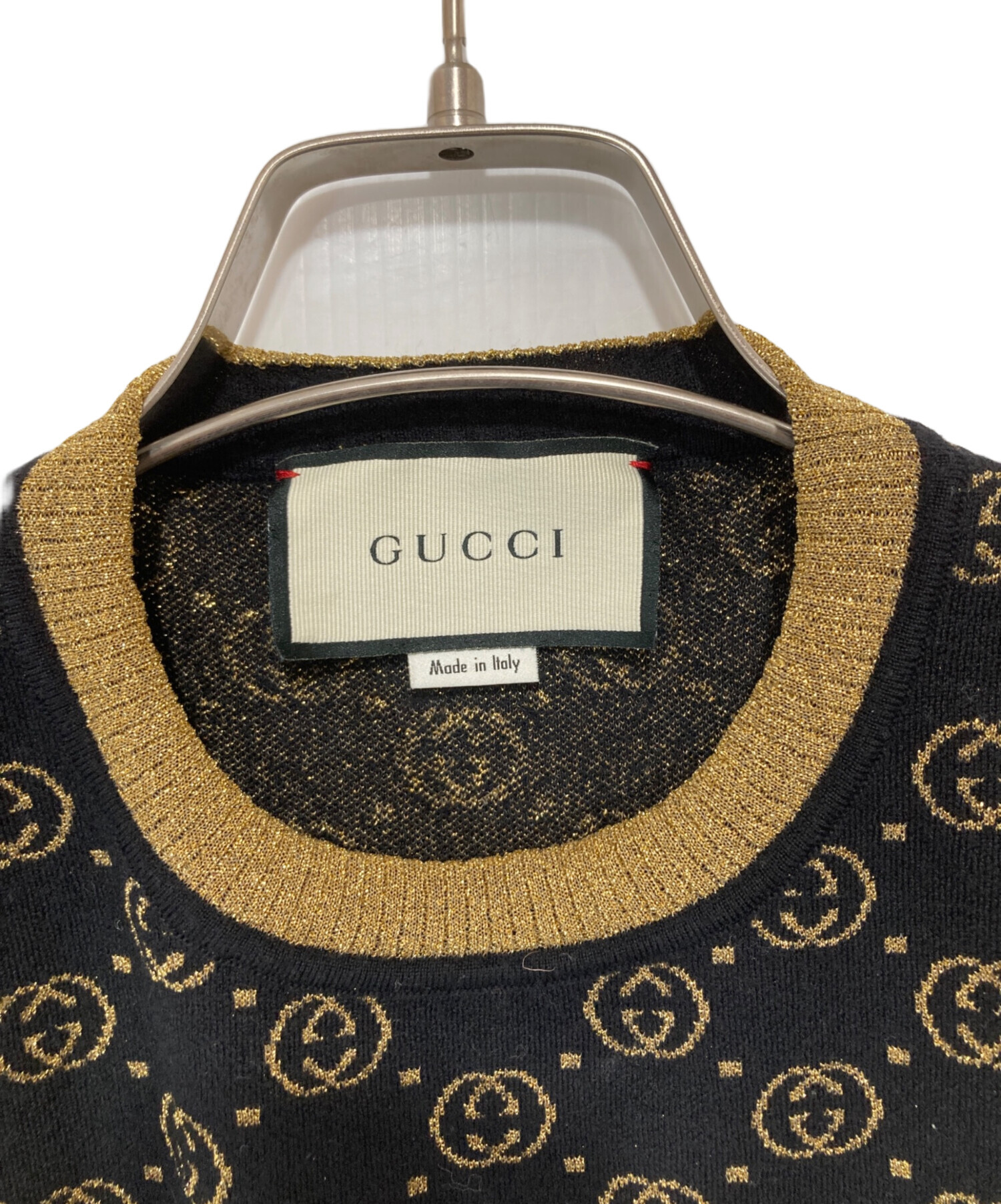 中古・古着通販】GUCCI (グッチ) GG総柄ラメニットセーター GGパターン