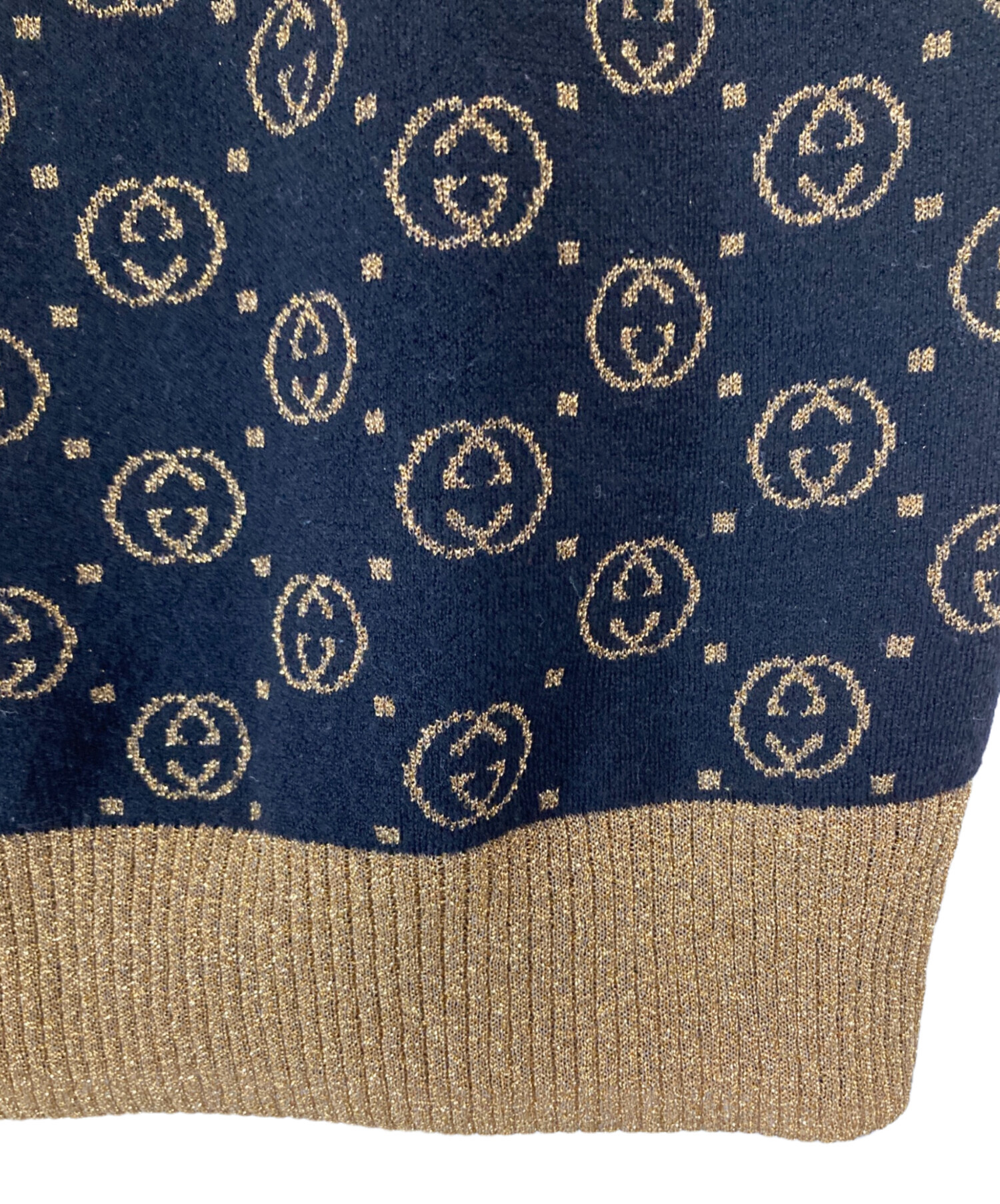 中古・古着通販】GUCCI (グッチ) GG総柄ラメニットセーター GGパターン