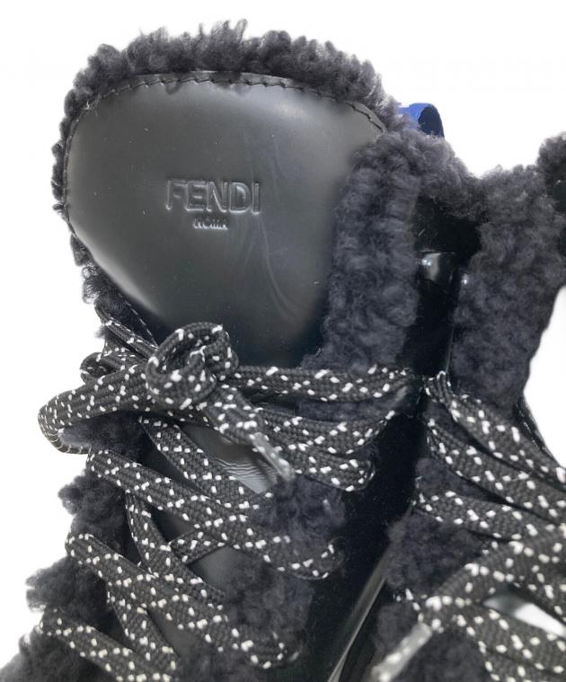 中古・古着通販】FENDI (フェンディ) レザー ショートブーツ ブラック