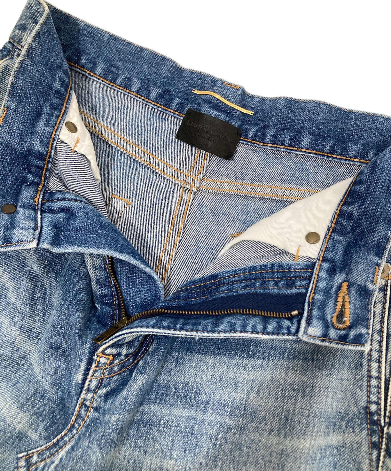 SAINT LAURENT PARIS デニム ミニスカート 中古・古着通販】Saint Laurent Paris (サンローランパリ) デニム