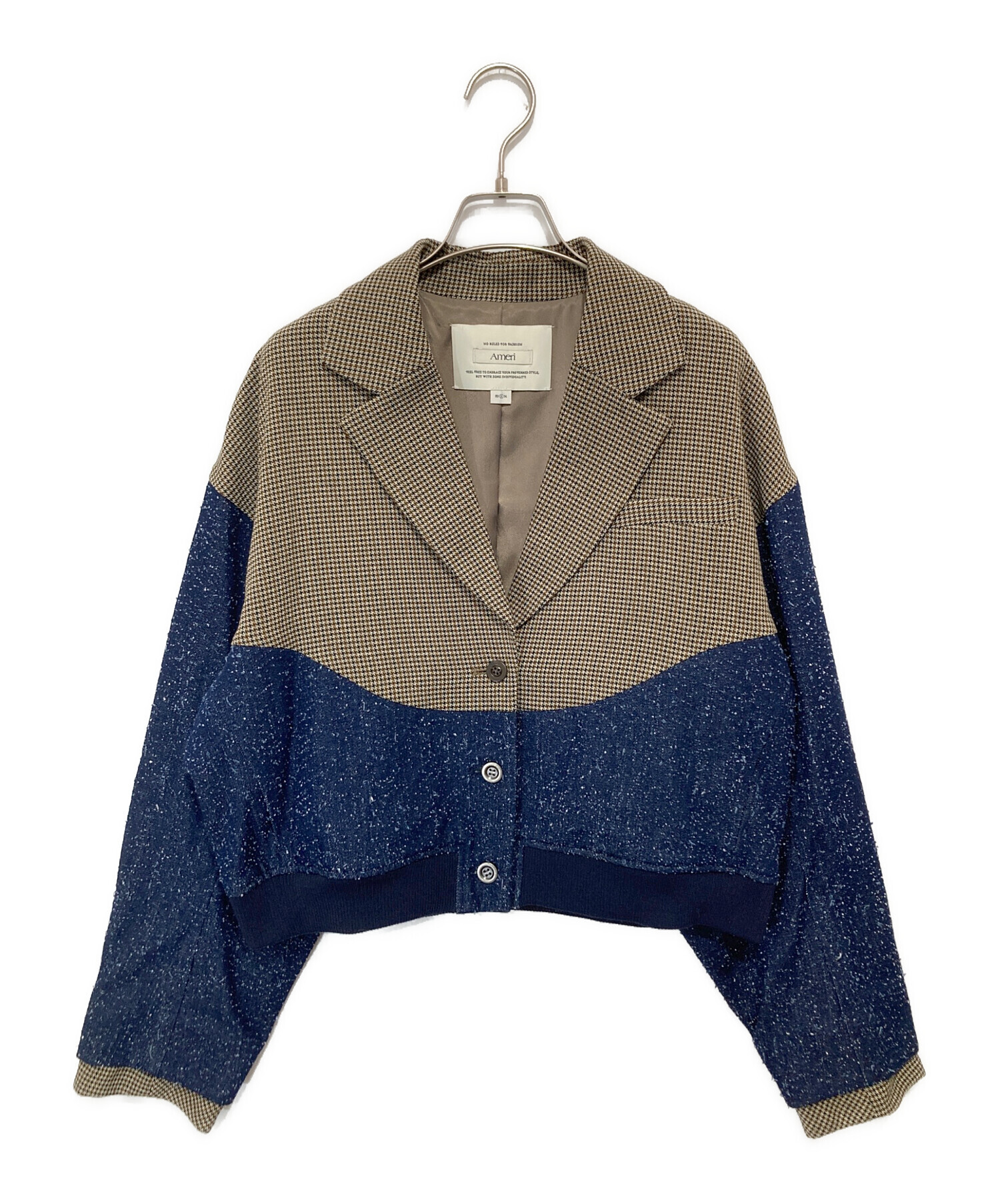中古・古着通販】Ameri (アメリ) JENNY CURVE DOCKING BLOUSON