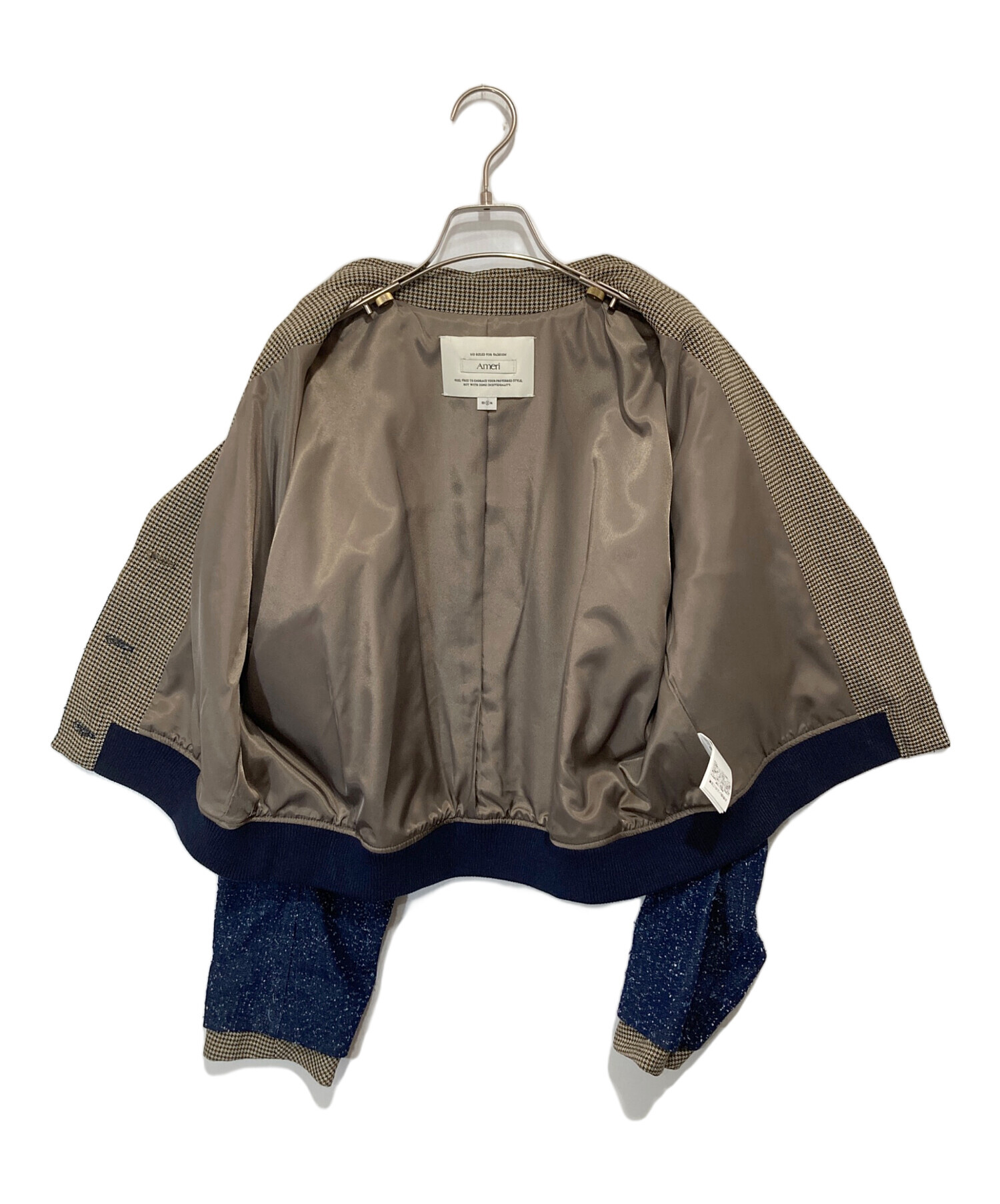 中古・古着通販】Ameri (アメリ) JENNY CURVE DOCKING BLOUSON