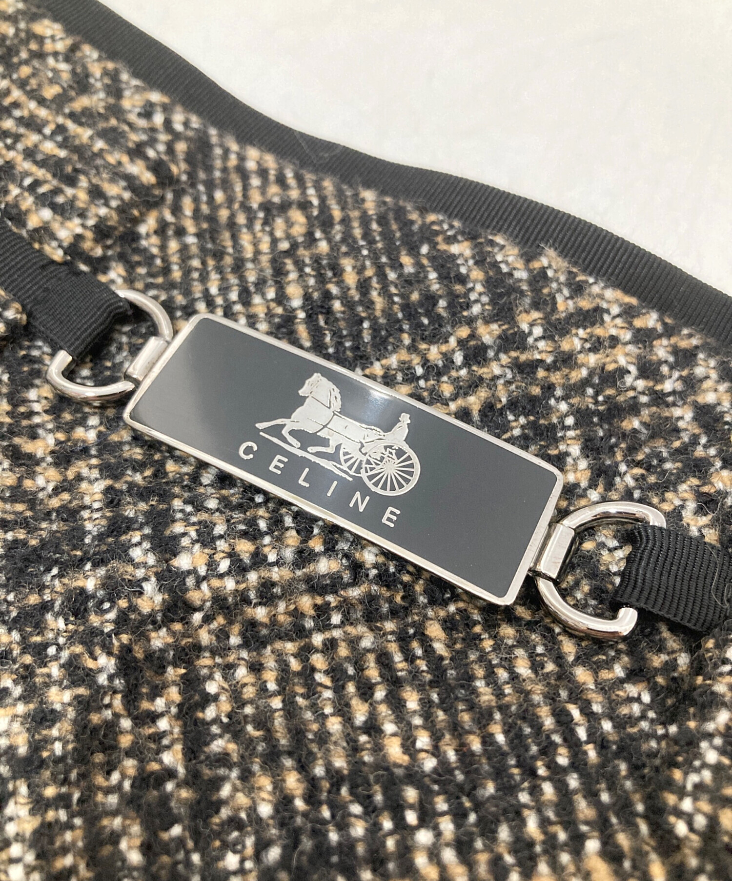 中古・古着通販】CELINE (セリーヌ) ツイードセットアップ ブラウン