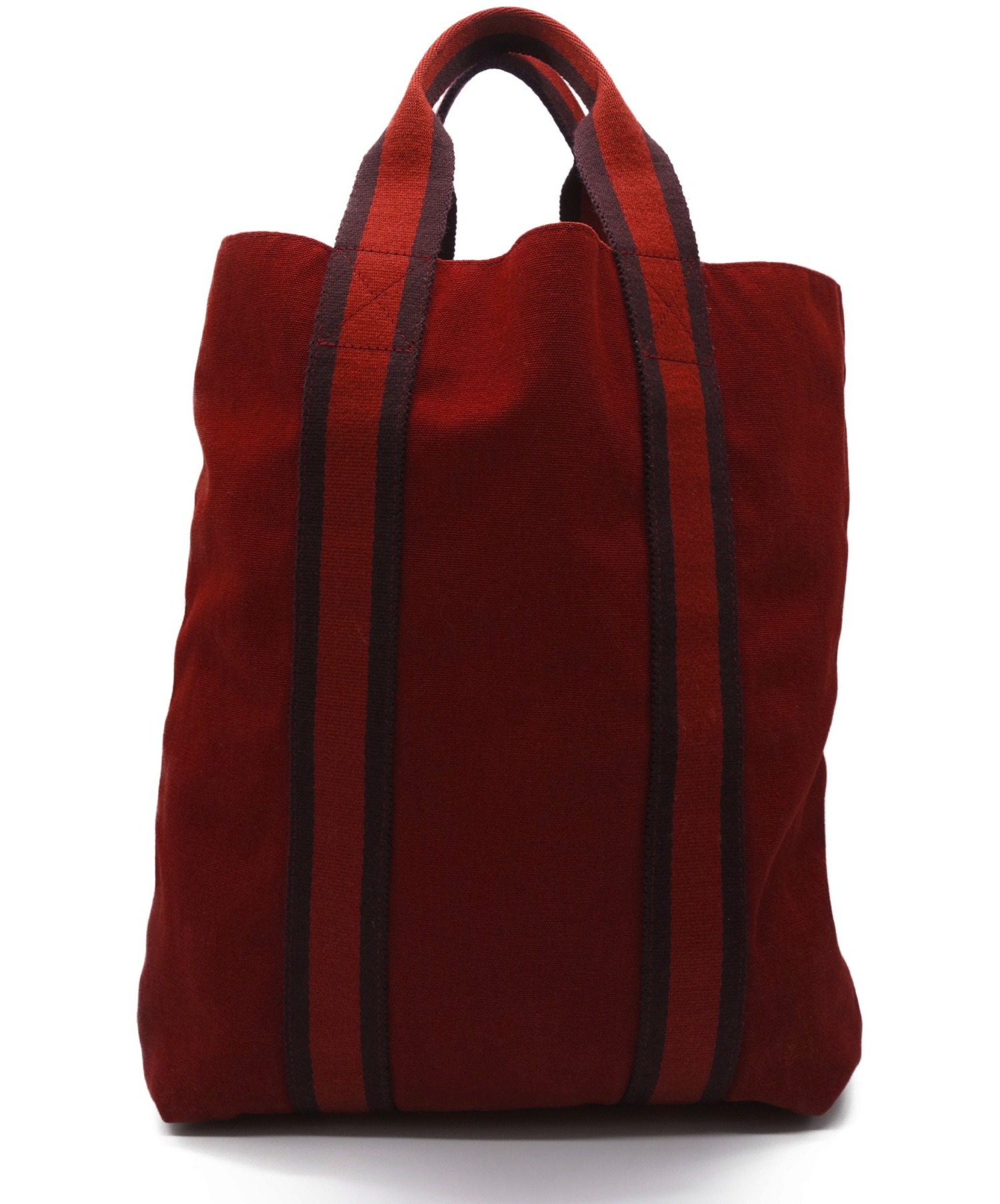 中古・古着通販】HERMES (エルメス) キャンバストートバッグ ボルドー 
