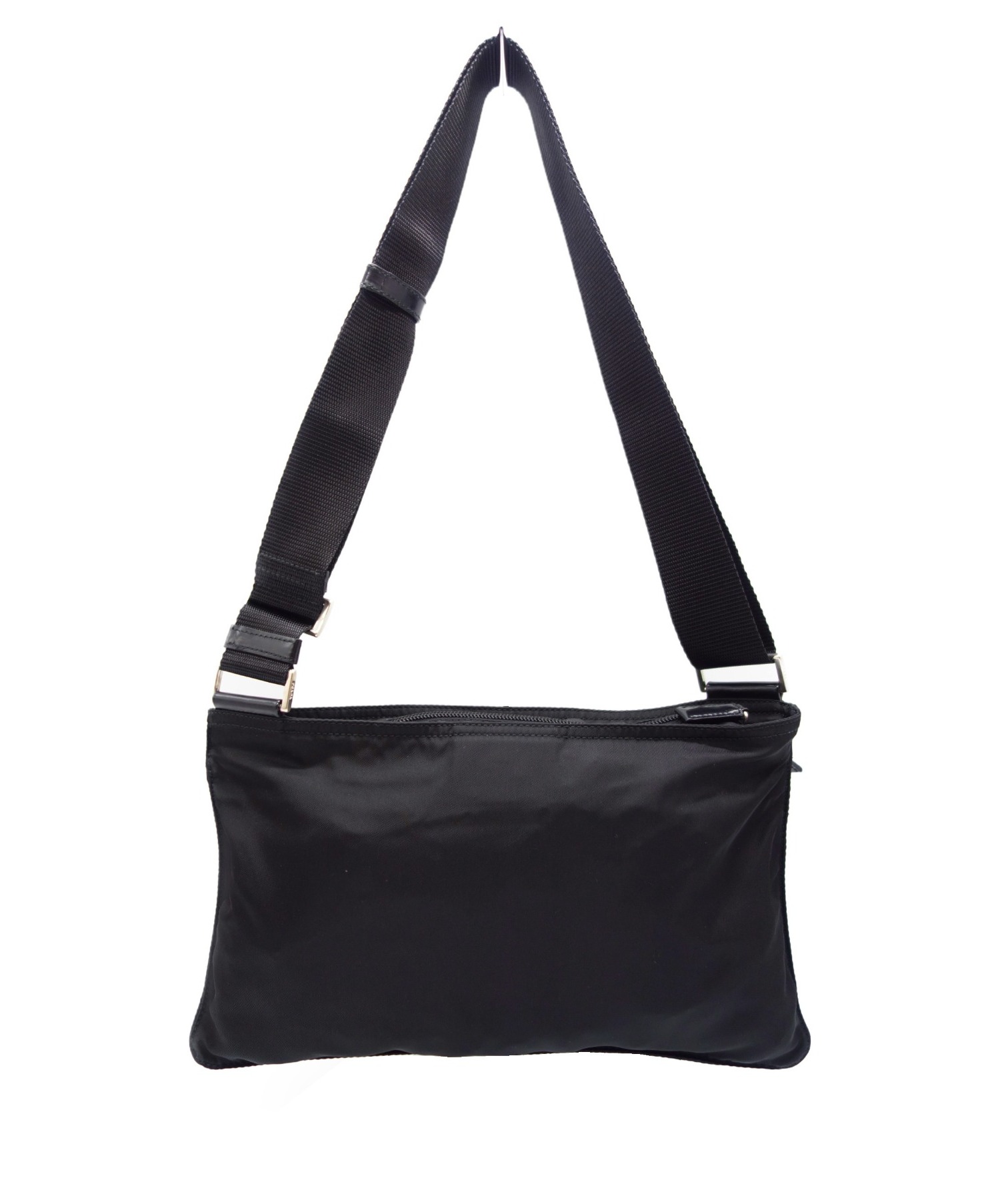 中古・古着通販】PRADA (プラダ) ナイロンショルダーバッグ ブラック 