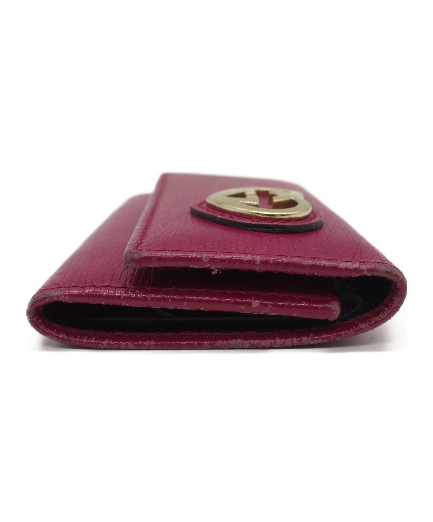 中古・古着通販】GUCCI (グッチ) ハートロゴキーケース ピンク 257217