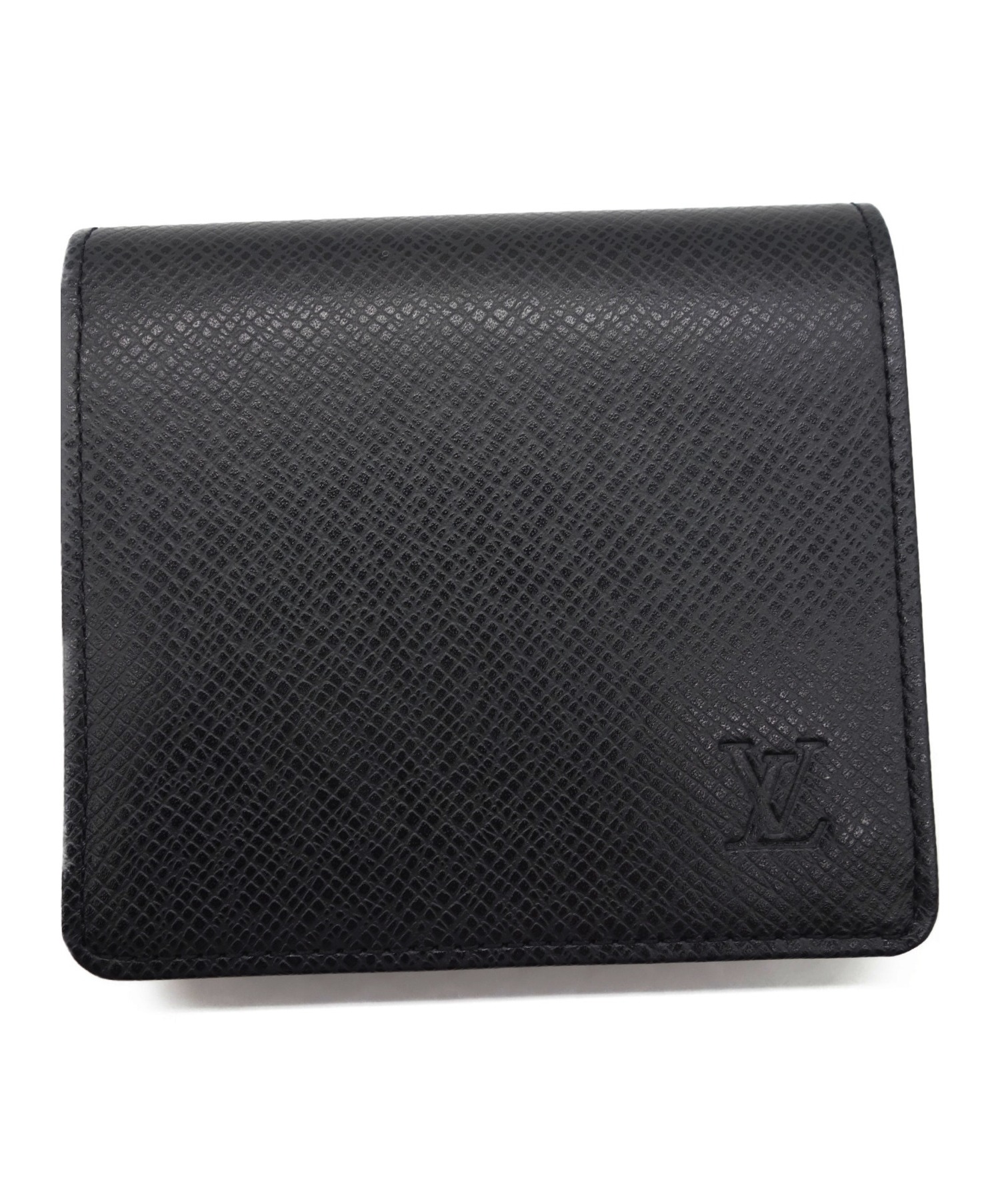 中古・古着通販】LOUIS VUITTON (ルイヴィトン) 2つ折り財布 ブラック 