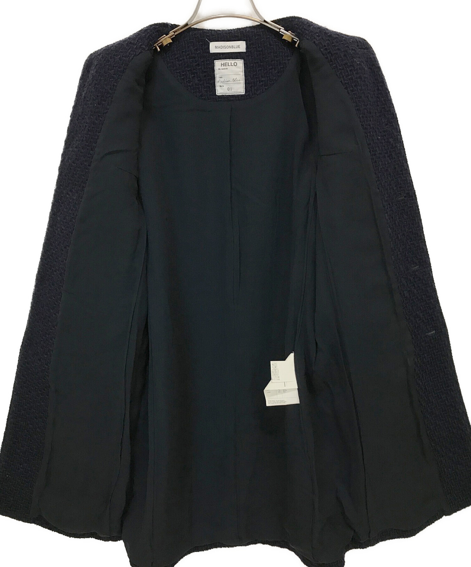 中古・古着通販】MADISON BLUE (マディソンブルー) TWEED NOCOLLAR