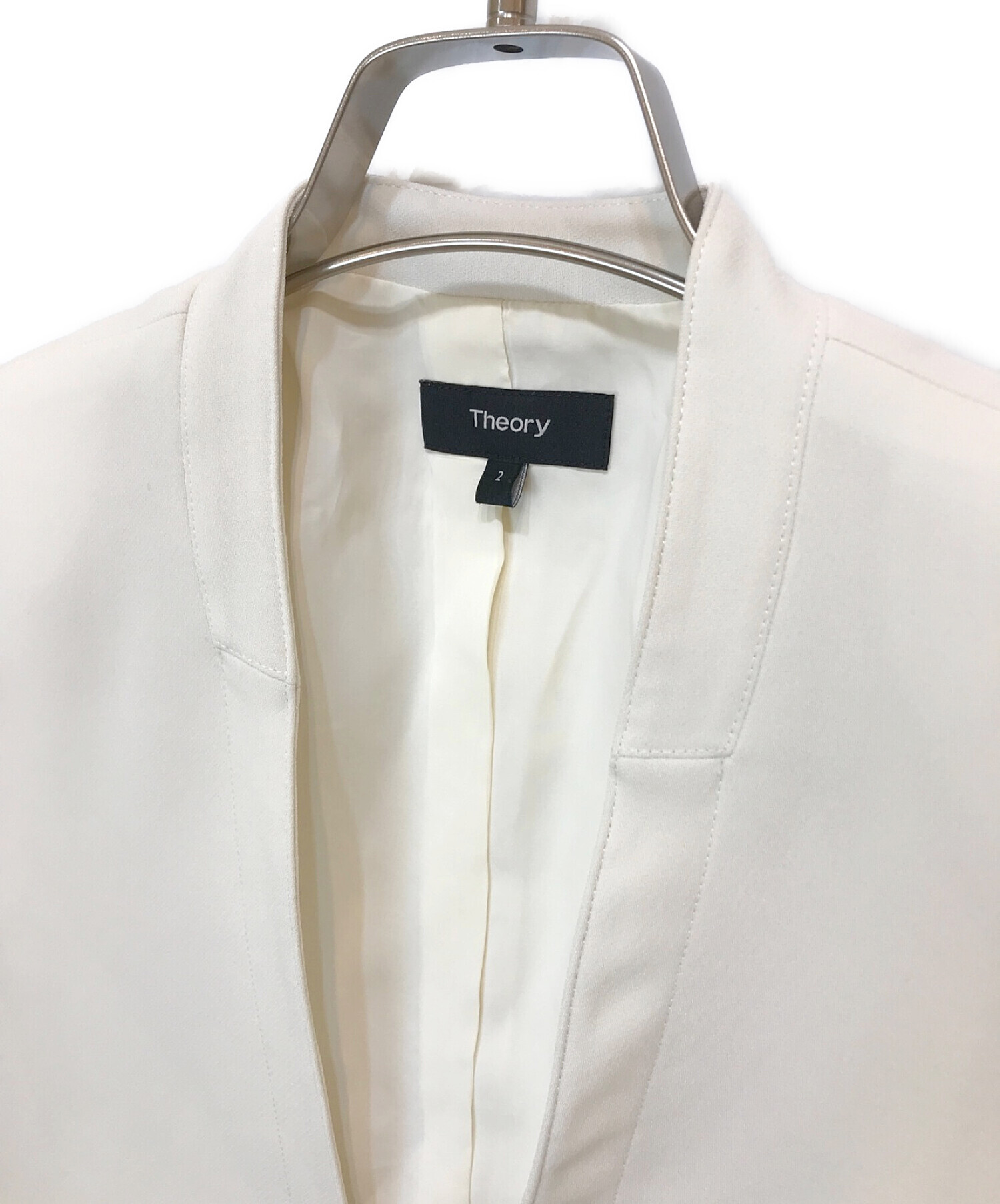 中古・古着通販】theory (セオリー) SYNTHETIC CREPEノーカラー