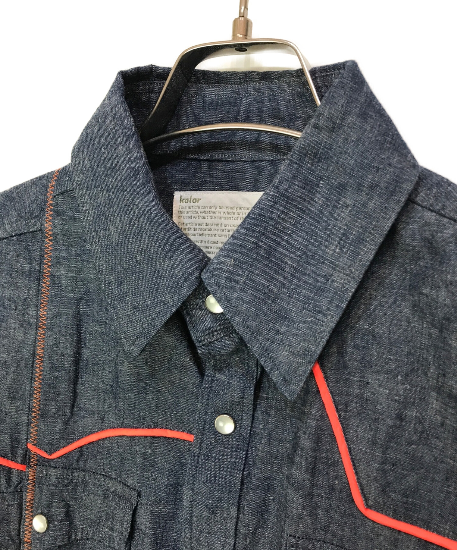 中古・古着通販】KOLOR (カラー) ウエスタンシャツ インディゴ 中古・古着通販】KOLOR (カラー) ウエスタンシャツ インディゴ