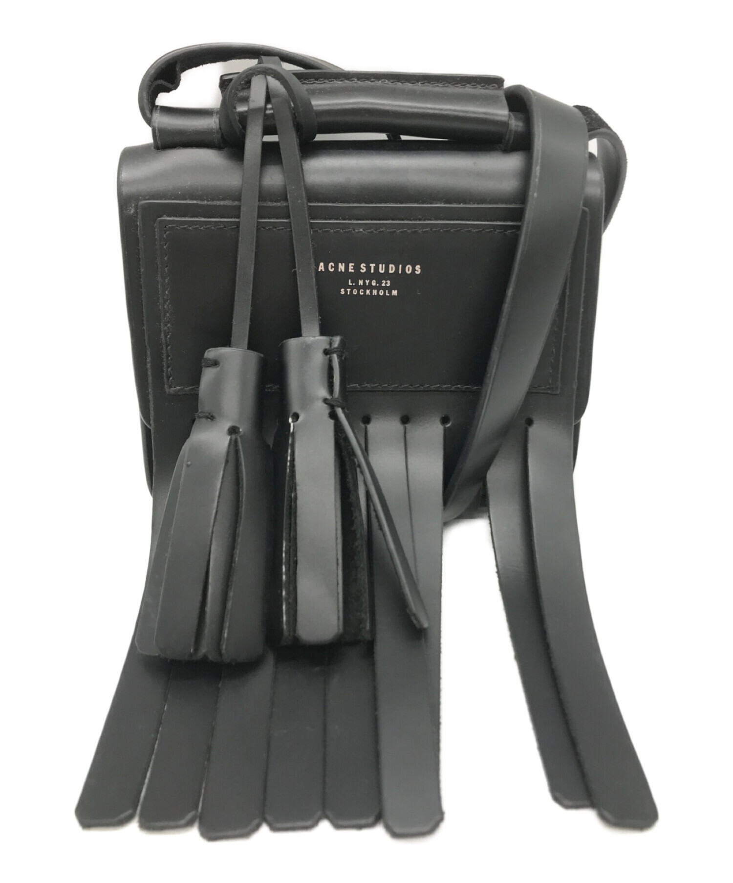 acne studios バック 斜めがけ アクネ スタジオ ブラック 斜め掛けバッグ