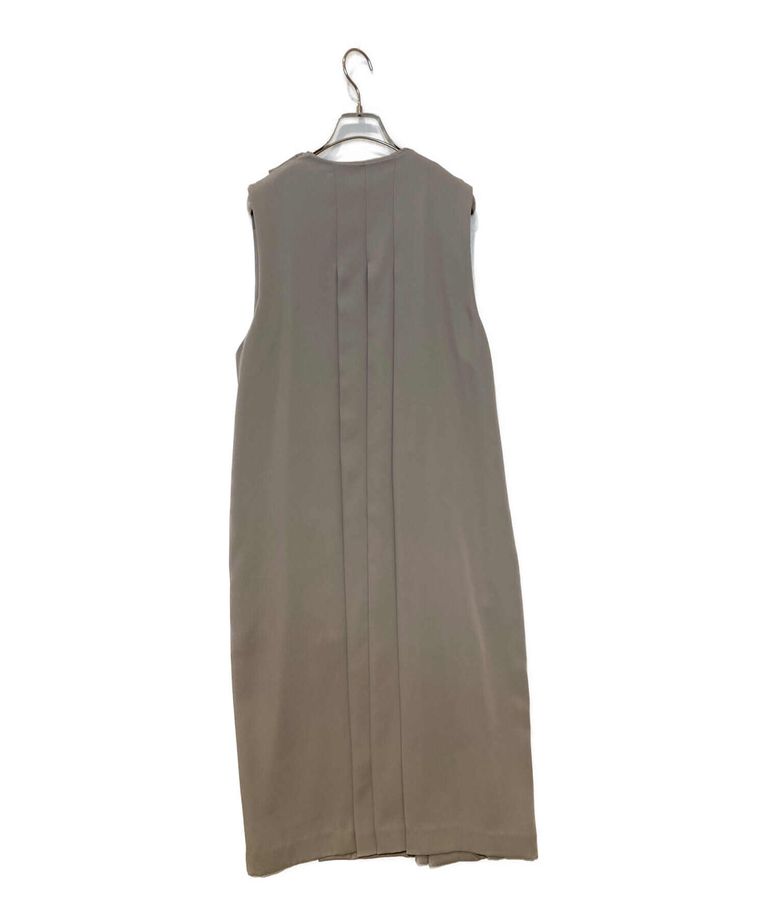 中古・古着通販】HYKE (ハイク) ノースリーブワンピース グレー サイズ  