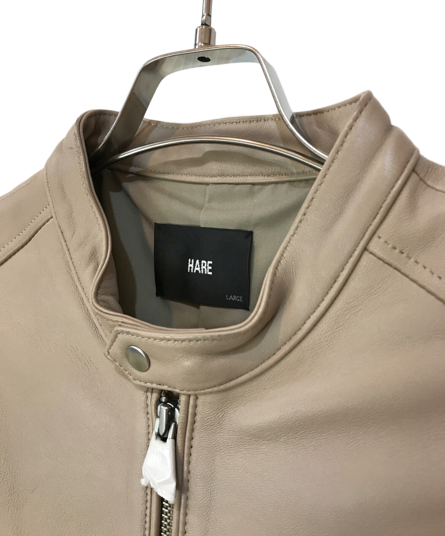 中古・古着通販】HARE (ハレ) レザーシングルライダースジャケット