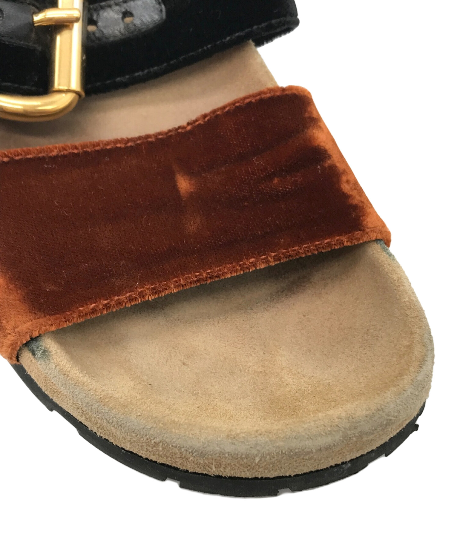 PRADA ベージュ ストラップサンダル　サイズ35 中古・古着通販】PRADA (プラダ) ストラップサンダル ベージュ サイズ