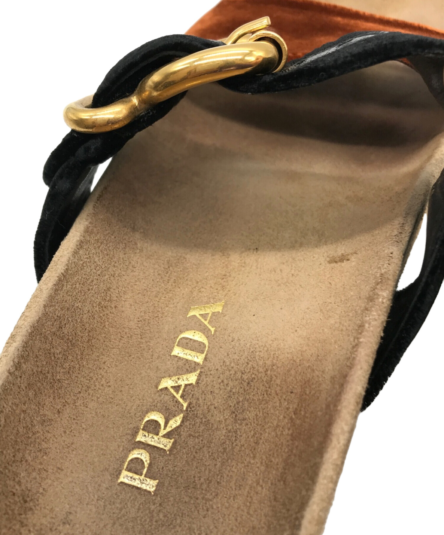 中古・古着通販】PRADA (プラダ) ストラップサンダル ベージュ サイズ
