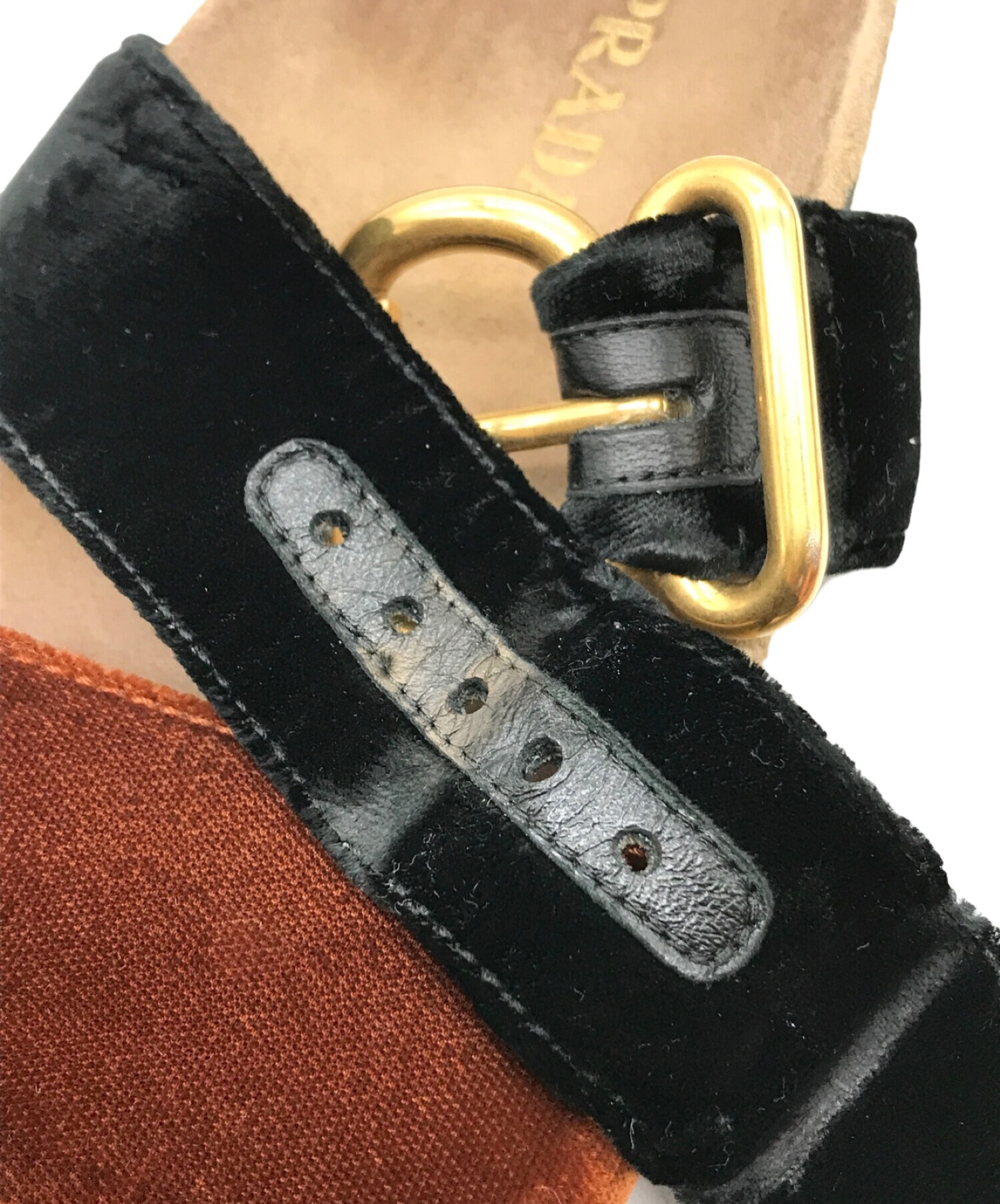 中古・古着通販】PRADA (プラダ) ストラップサンダル ベージュ サイズ