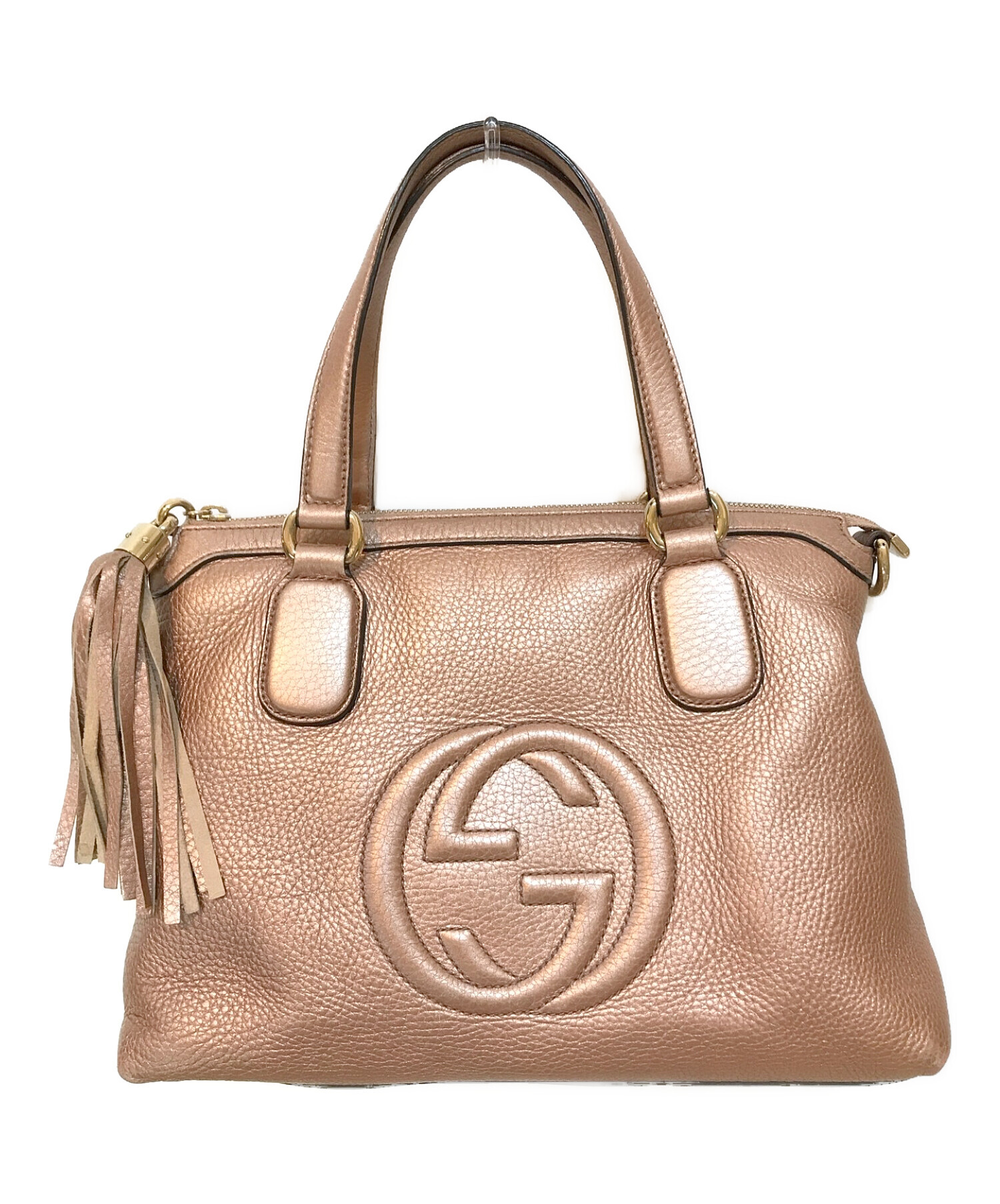 中古・古着通販】GUCCI (グッチ) ソーホー ハンドバッグ ピンク サイズ 