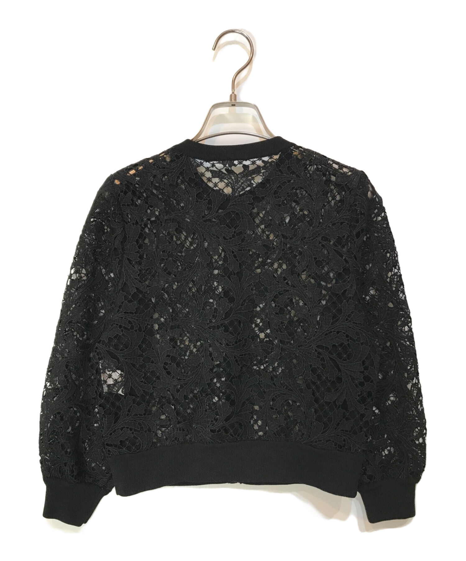 中古・古着通販】ANAYI (アナイ) レースカーディガン ブラック サイズ  