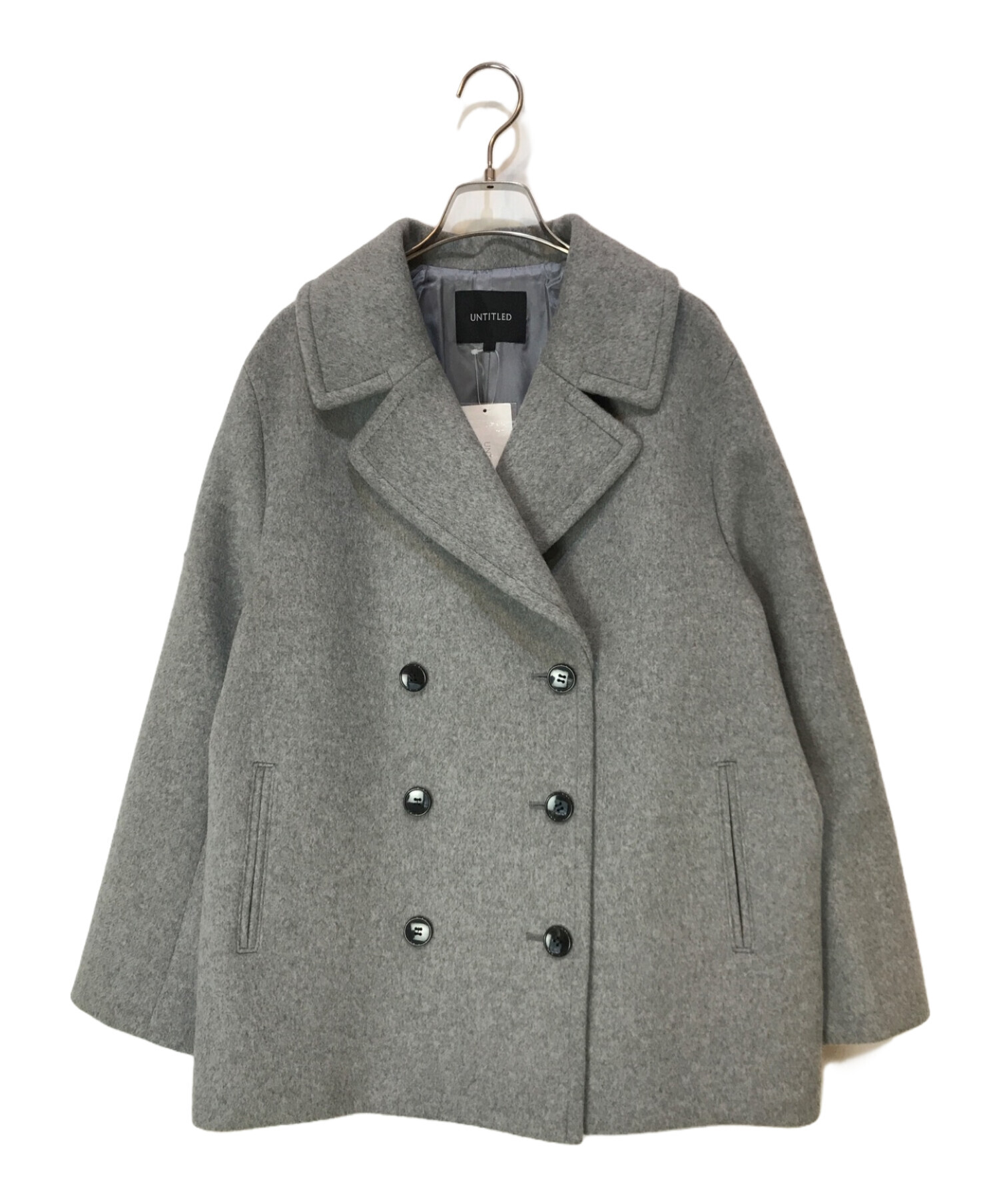 UNTITLED 1 ワールド pコート ピーコート 冬物 ネイビー ウール 毛 UNTITLED Pコート UNTITLED 1 ワールド pコート ピーコート 冬物