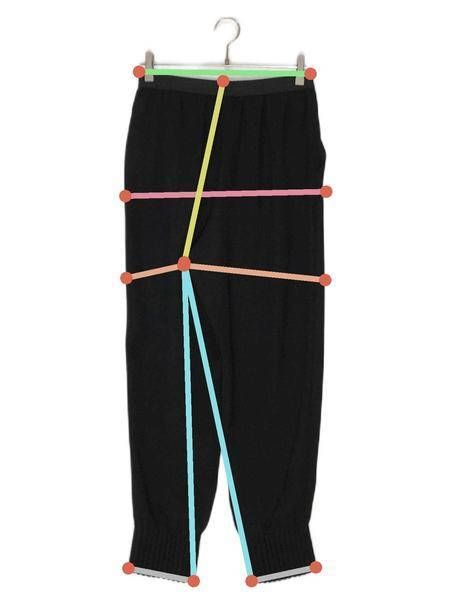 【LOHEN ローヘン】裾タックウールパンツ　ブラック 中古・古着通販】LOHEN (ローヘン) 裾ゴムタックパンツ ブラック