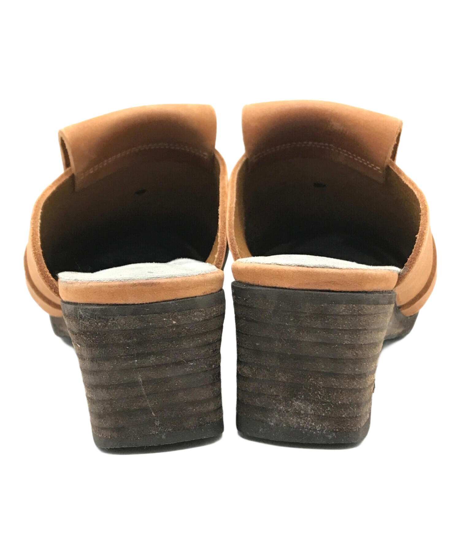 中古・古着通販】mina perhonen (ミナ ペルホネン) ミュール ベージュ