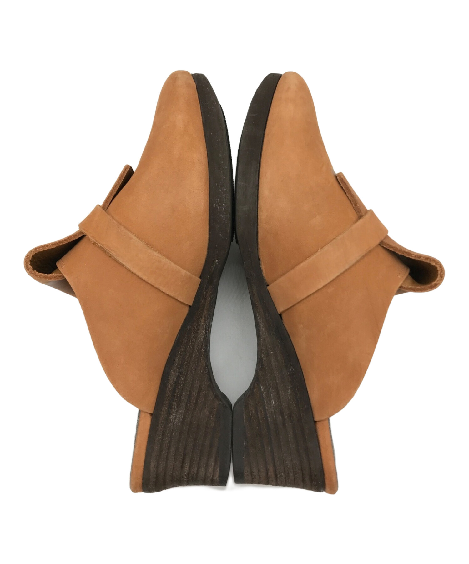 ✨美品✨ミナペルホネン リネン ミュール レザー コサージュ 38 中古・古着通販】mina perhonen (ミナ ペルホネン) ミュール ベージュ