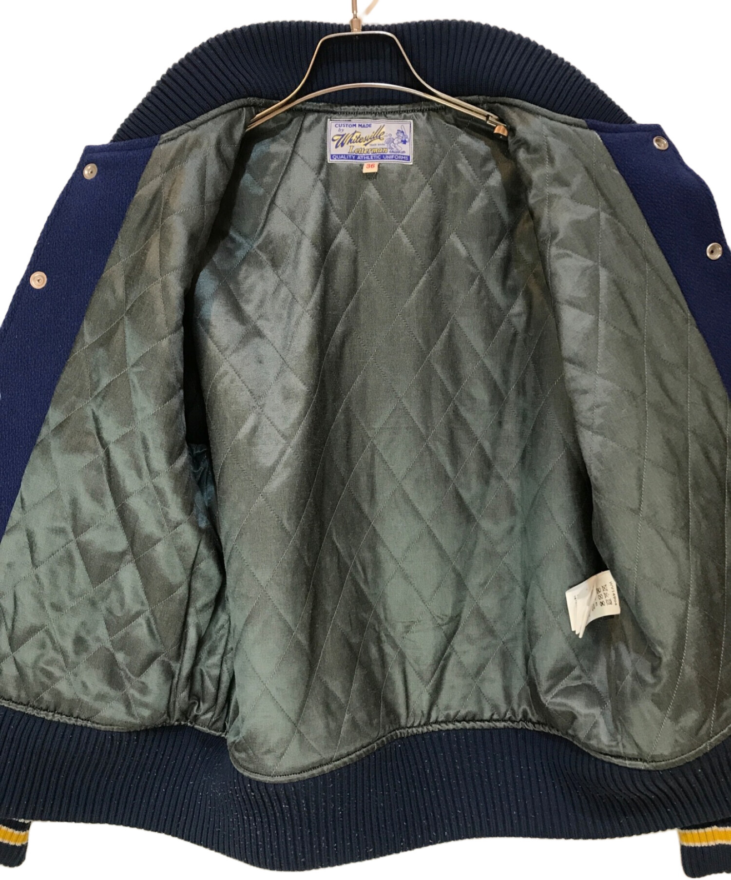 Whitesville Letterman スタジャン 36 中古・古着通販】whitesville 