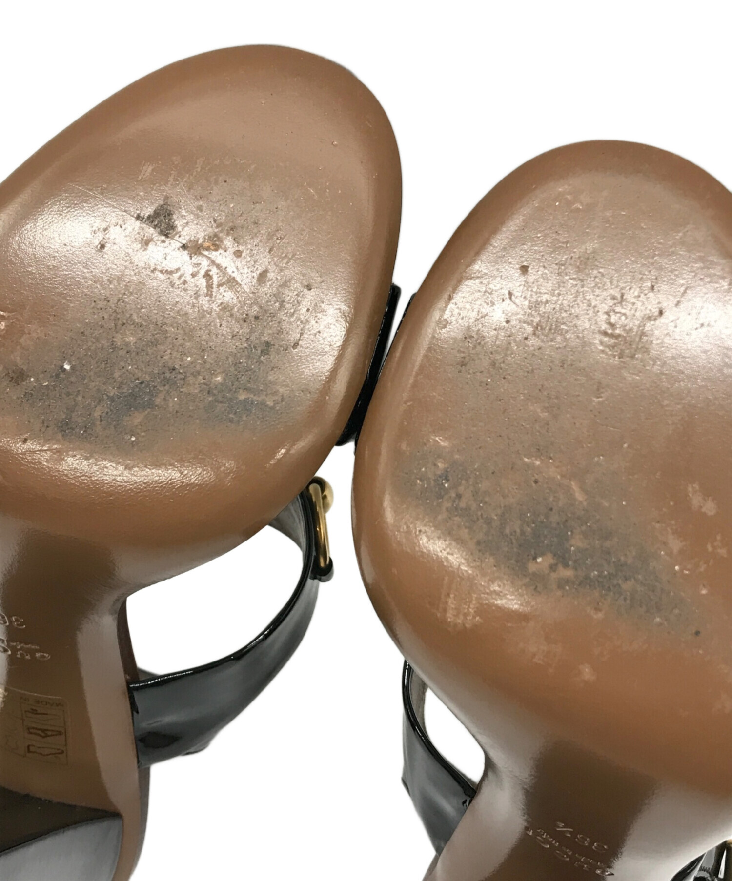 GUCCI BY TOM FORD ホースビット ストラップ サンダル ヒール Vintage Gucci Tom Ford S/S 2000 T-Strap Block Heel Sandals